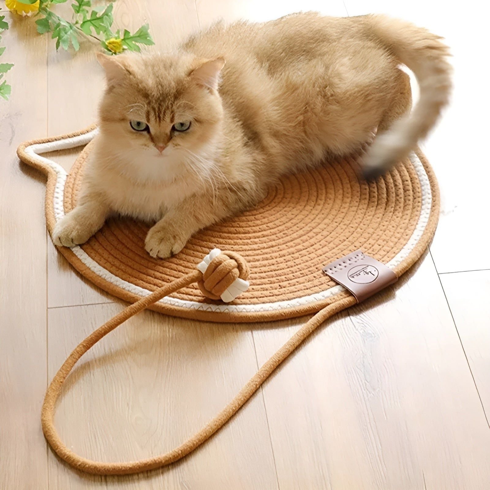 PurrRope Mat - Cotton Rope Cat Scratching Mat Elegare