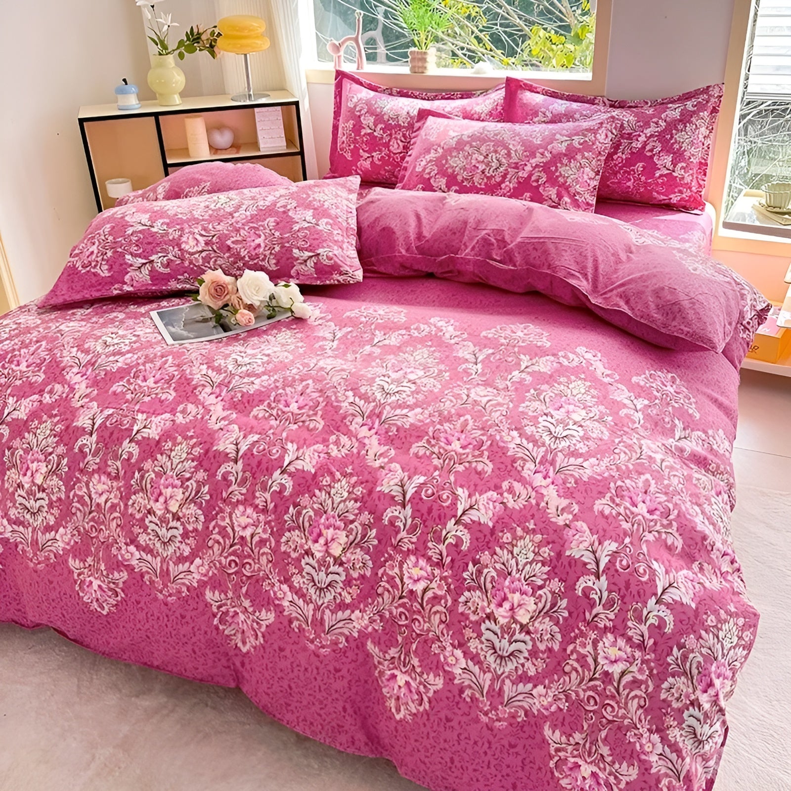 Bettwäsche-Set mit Muster – 3-teilig (1 Bettbezug + 2 Kissenbezüge) | Ideal für Schlafzimmer & Hotel