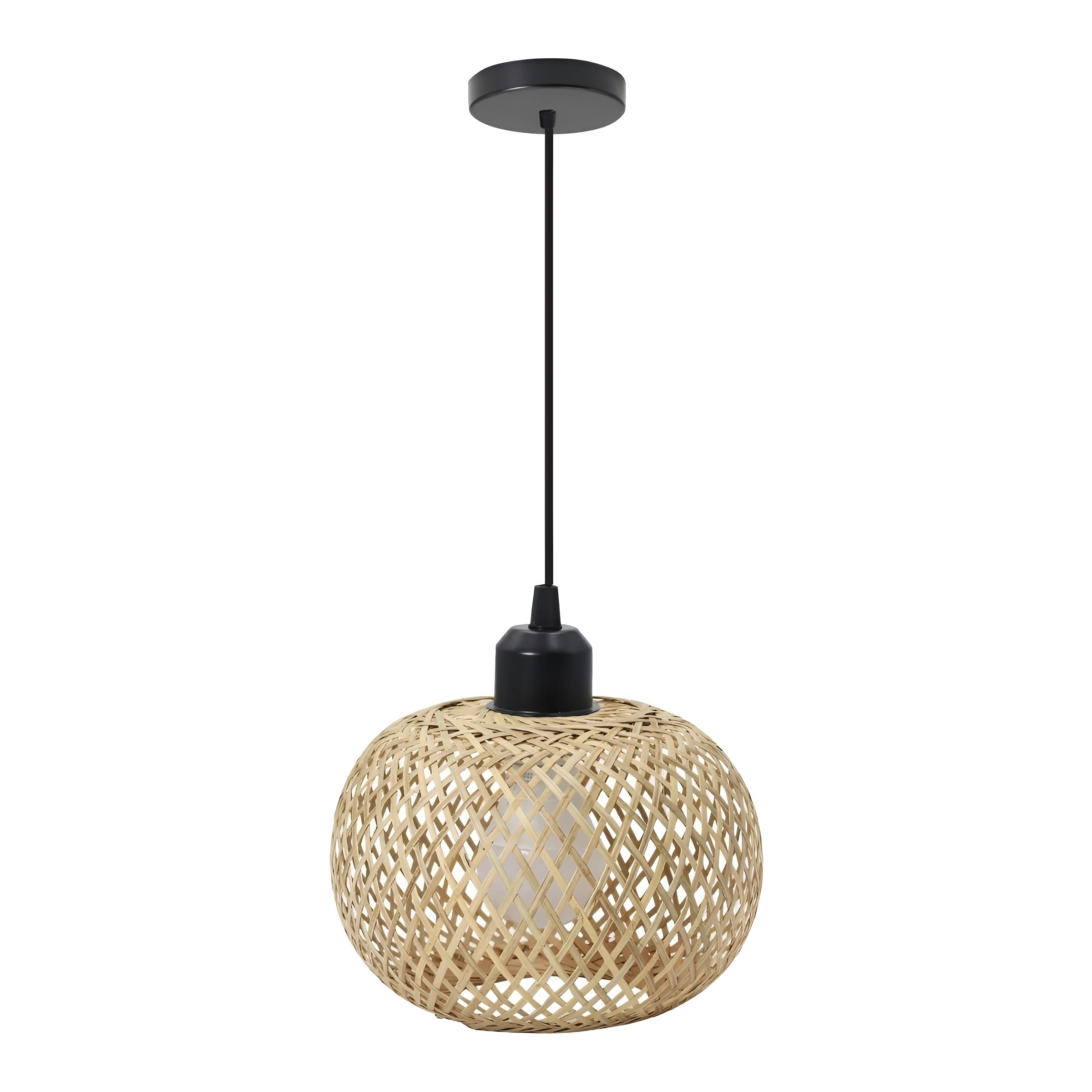 Bambus-Hängeleuchte – Natürlicher Rattan-Look | Handgefertigt für Wohnzimmer, Café und Restaurant