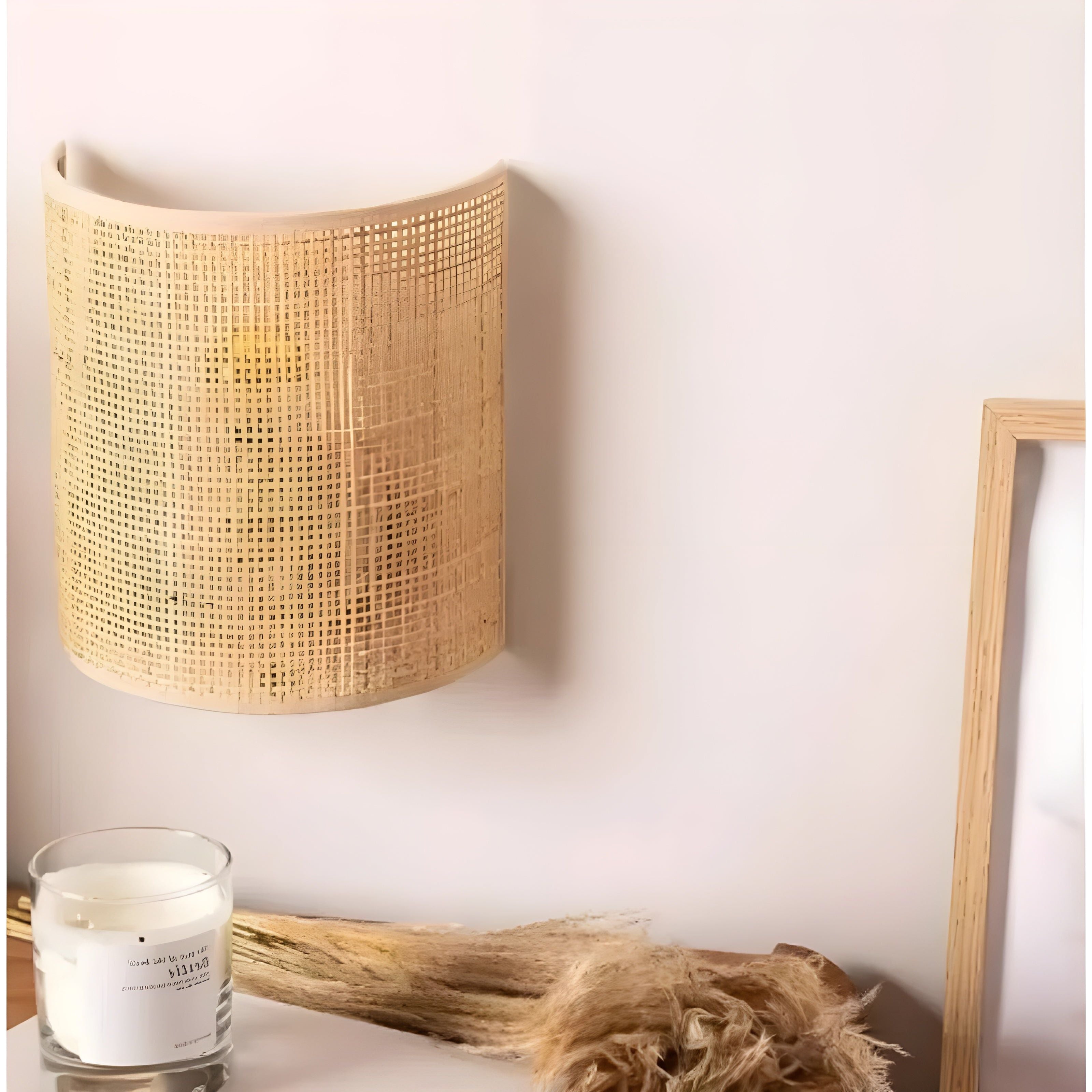 RetroWeave Lamp - Retro Rattan Geflochtene Dekorative Wandlampe