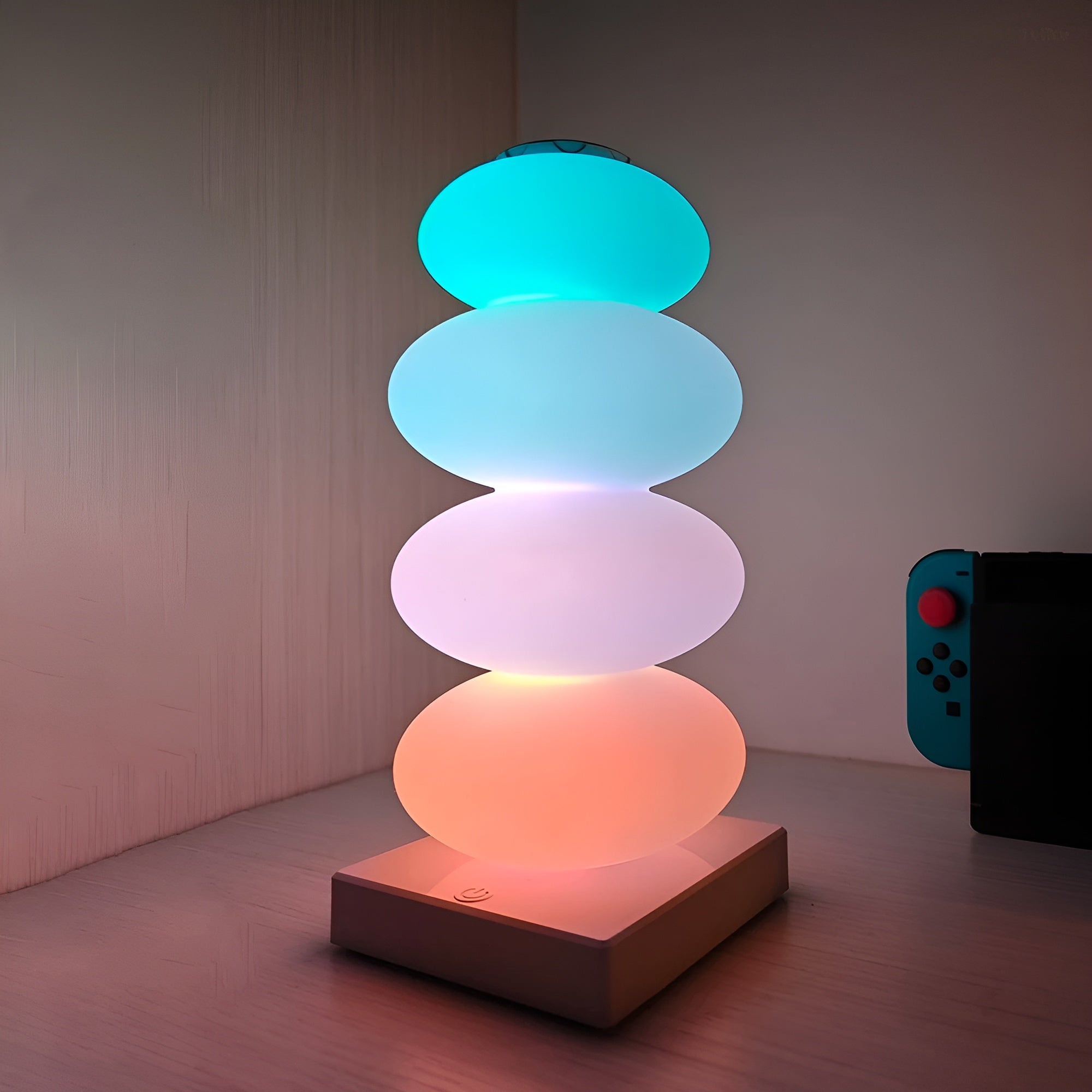 Nachttischlampe – Dimmbare RGB LED mit 16 Farben | Touch-Steuerung & Stimmungsvolle Beleuchtung
