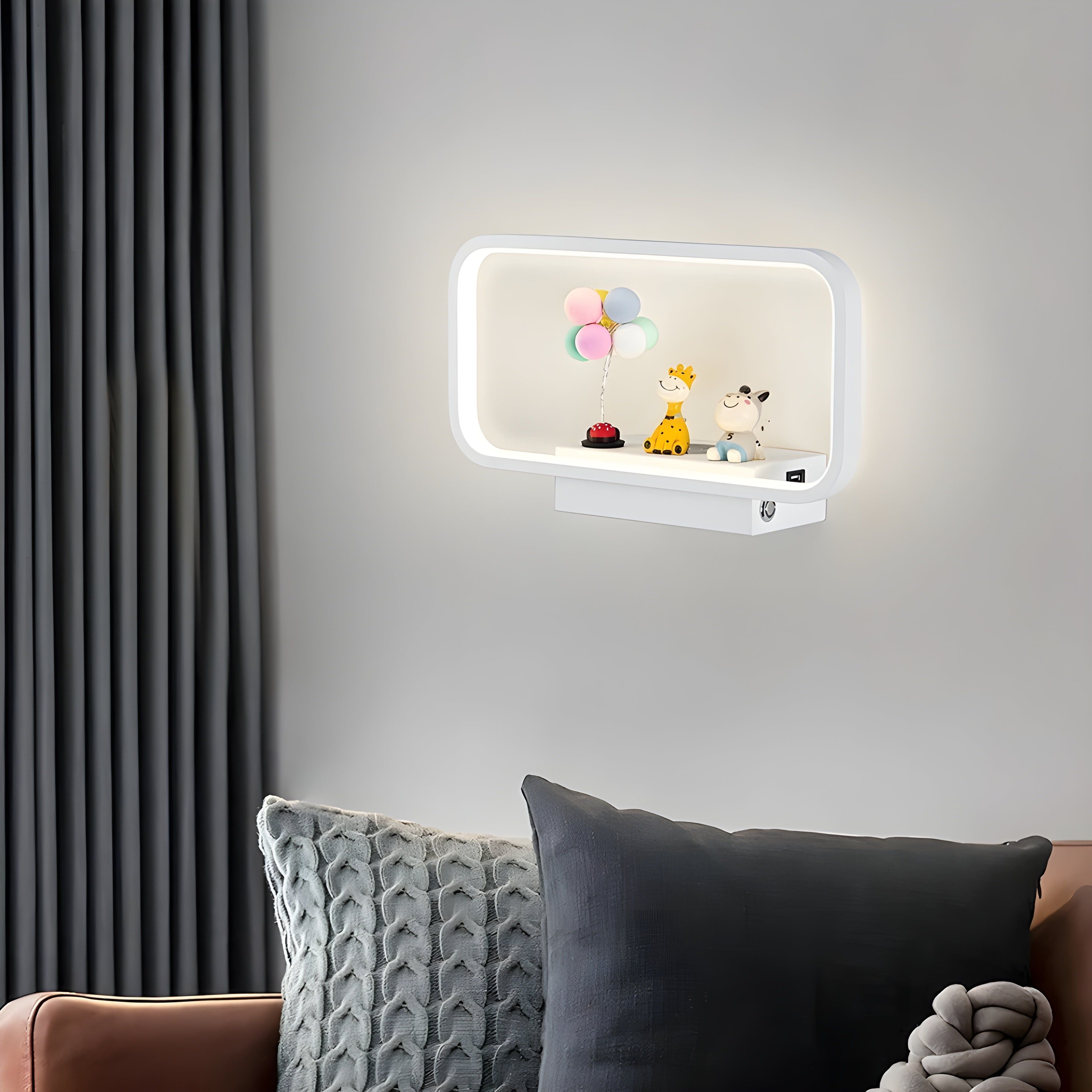 GloSwitch Licht – Moderne Kabellose USB-Ladung LED-Wandlampe für den Innenbereich