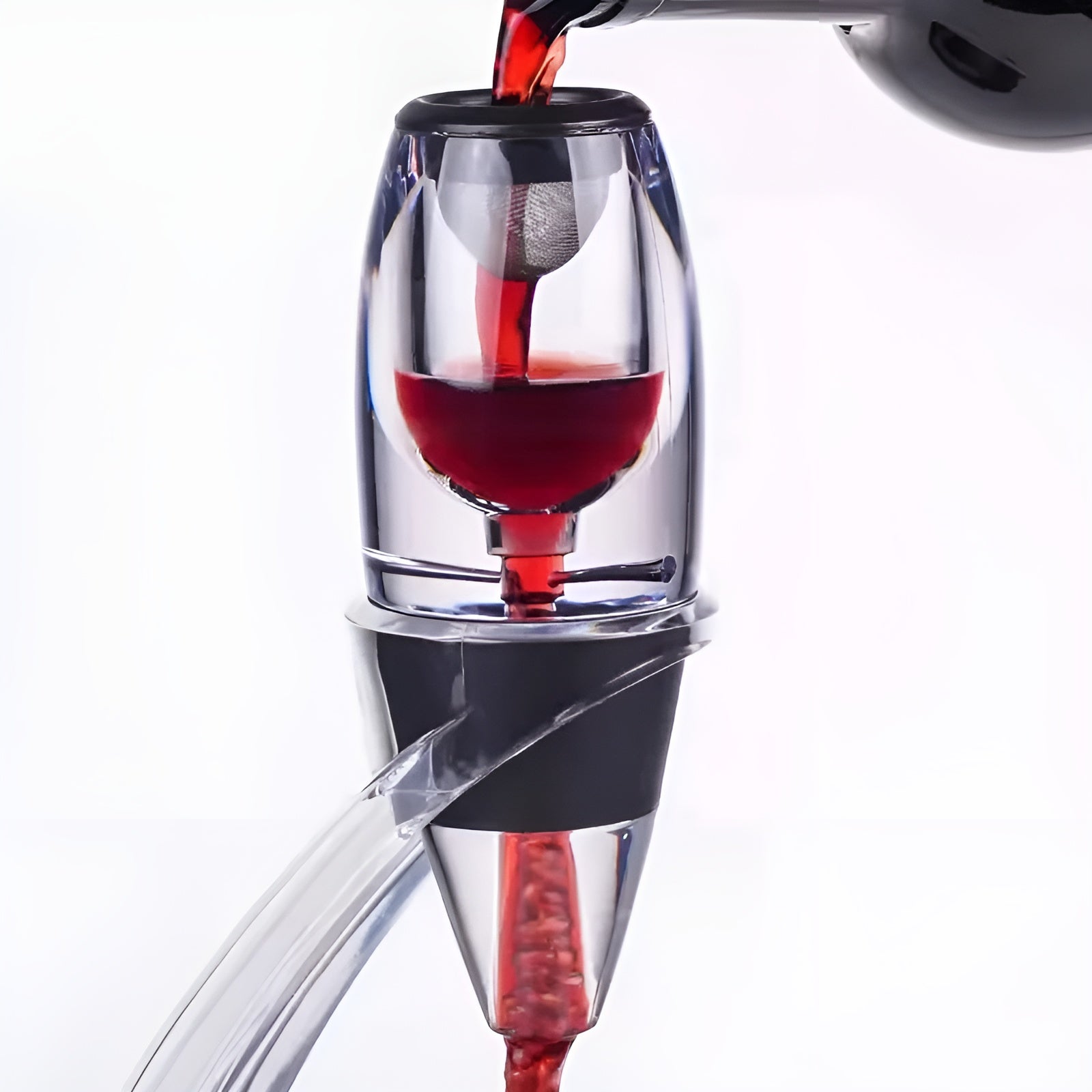 Weindekanter mit Filter – Professioneller Ausgießer für Rotwein | Schneller Belüfter für Zuhause & Bar