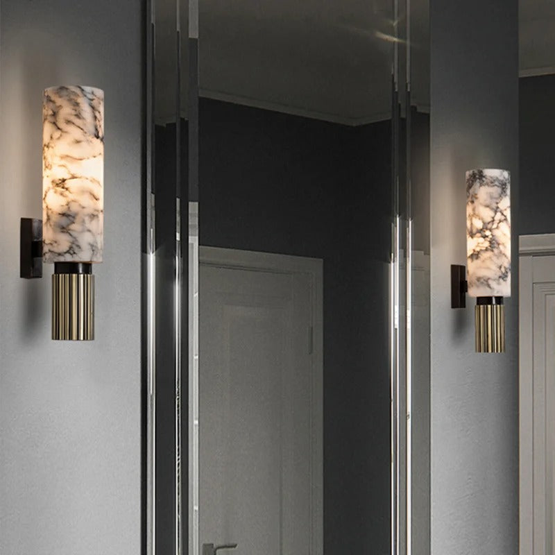 Marmor Wandleuchte – Schmale LED Wandlampe
