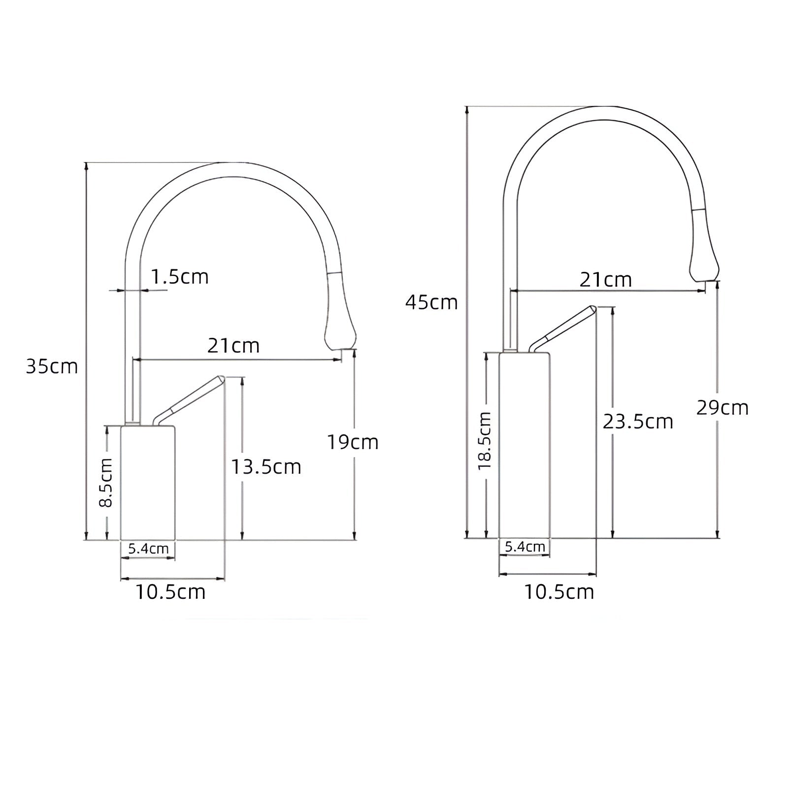 Drehbarer Wasserhahn – Elegantes und Modernes Design | Praktisch für Küche und Bad