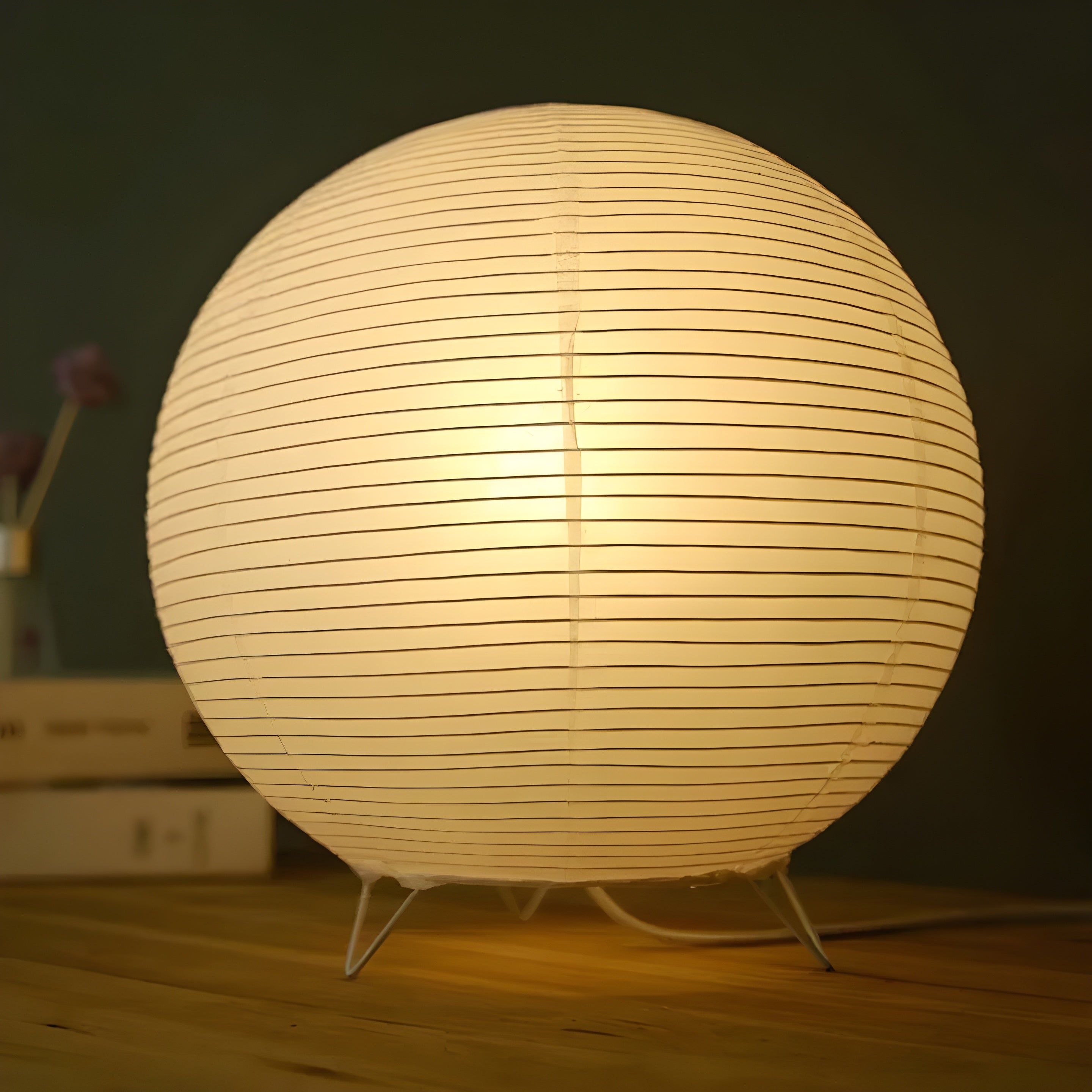 PaperGlow Lamp - Moderne Wabi-Sabi Japanische Steh-Tischlampe