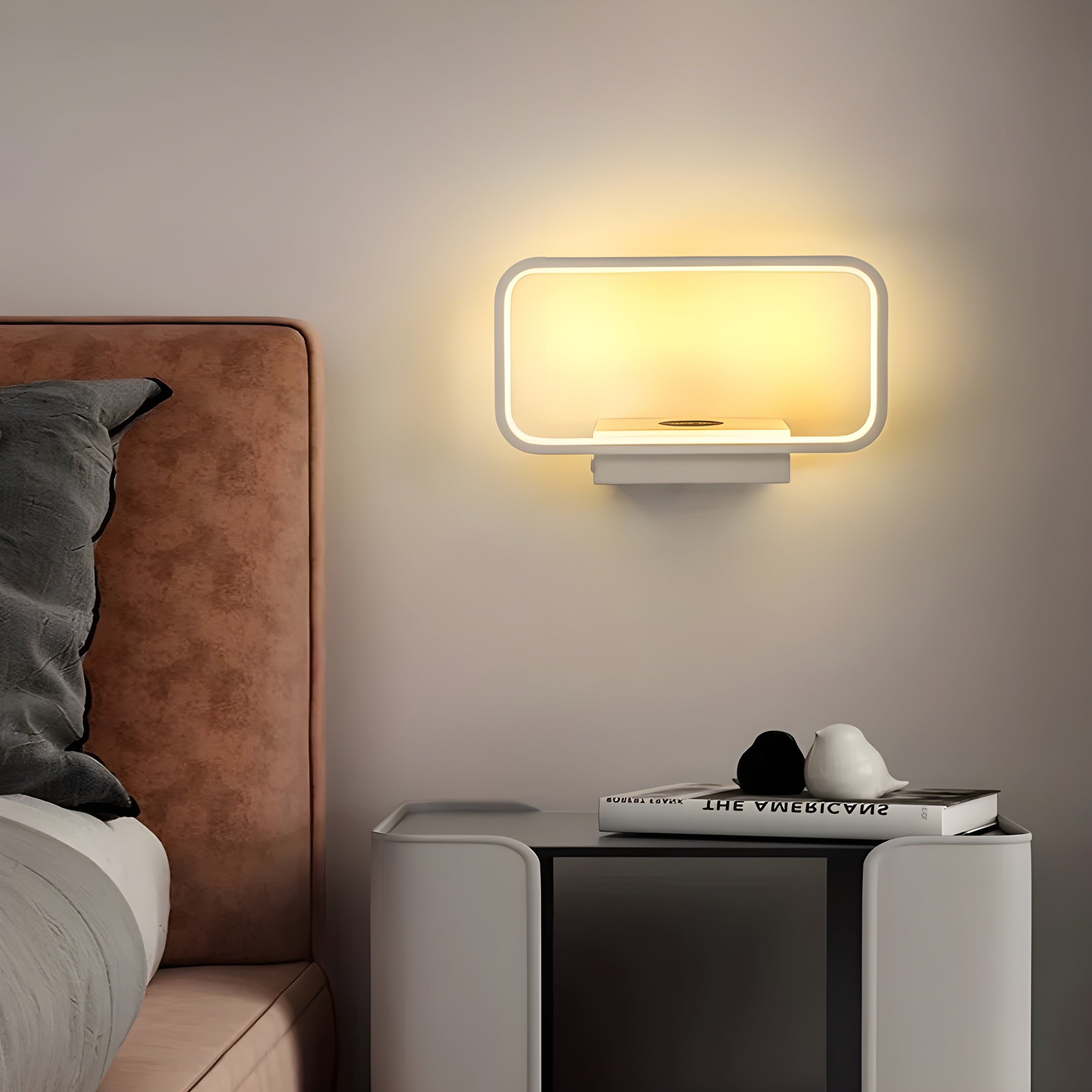 GloSwitch Licht – Moderne Kabellose USB-Ladung LED-Wandlampe für den Innenbereich