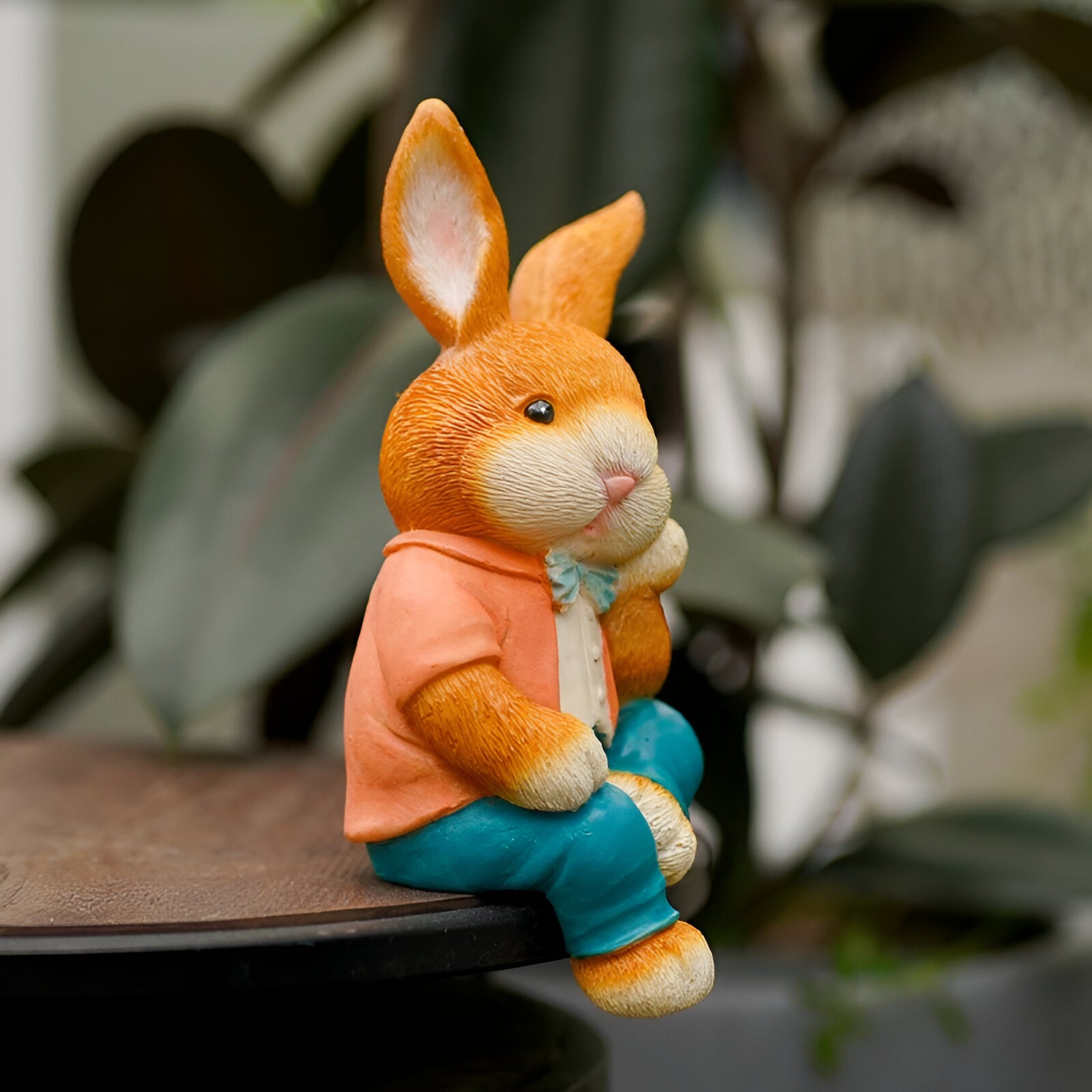 RabbitWhimsy Ornament – Desktop sitzende Cartoon-Kaninchen-Ornamente