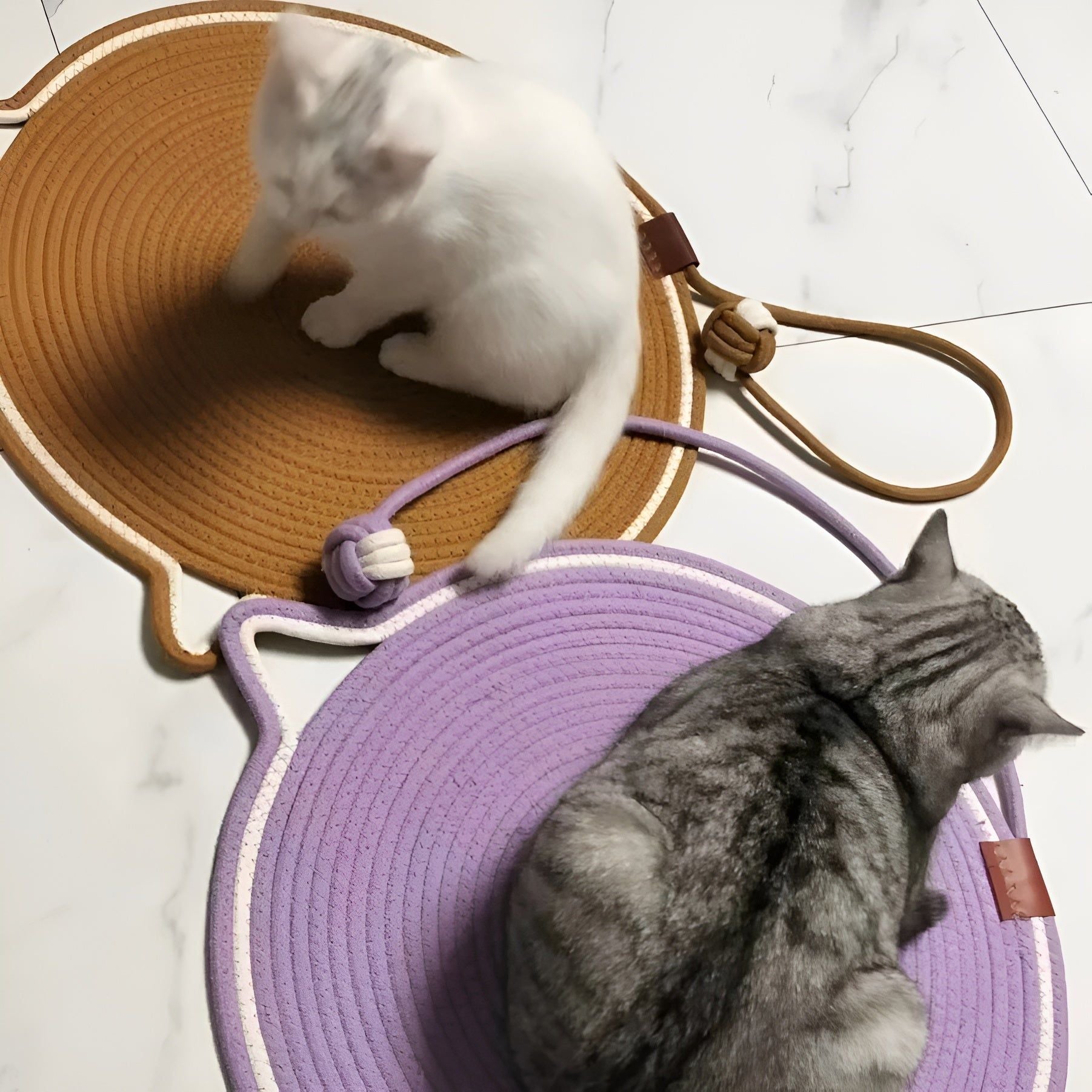 PurrRope Mat - Cotton Rope Cat Scratching Mat Elegare