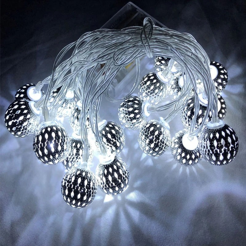 Solar-Lichterkette im marokkanischen Stil – Wasserdicht & Dekorativ für Garten und Balkon
