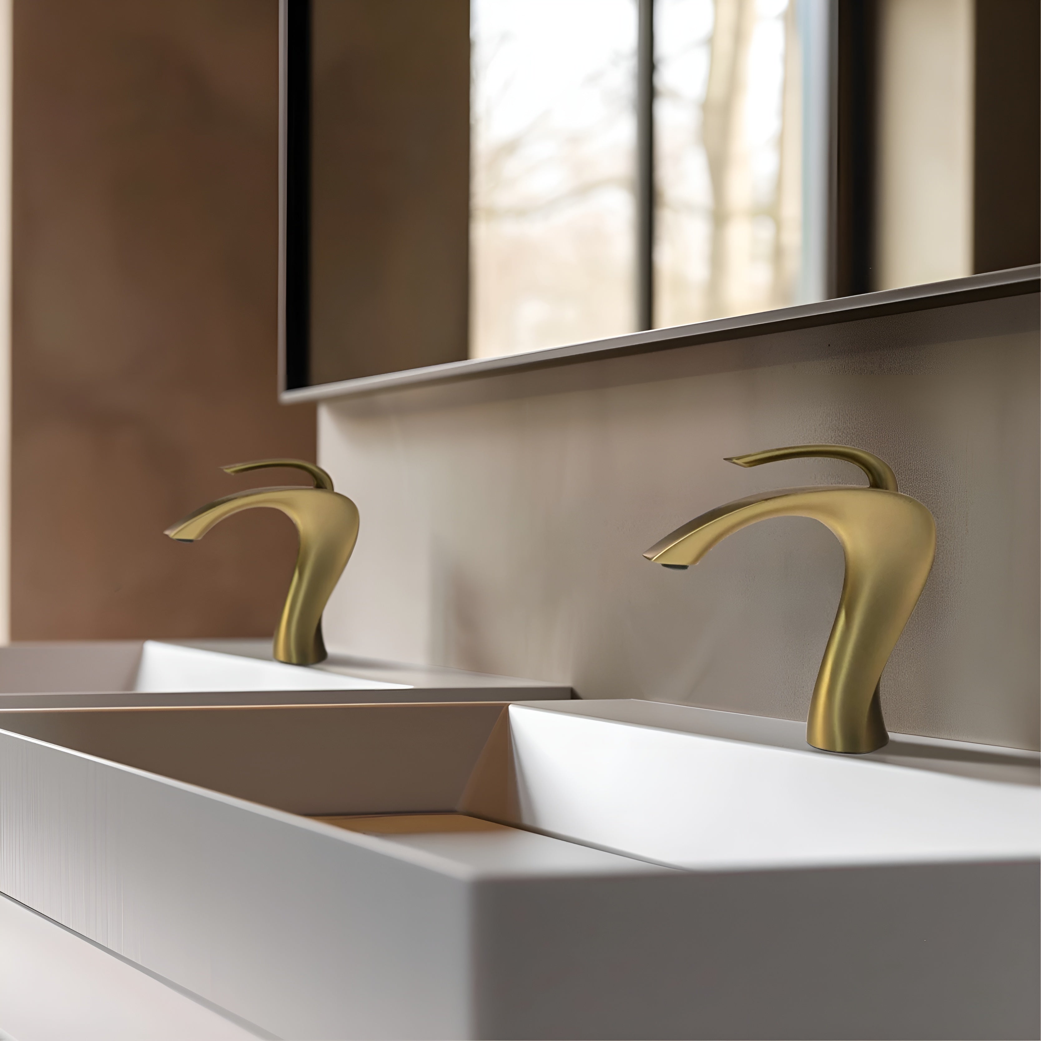 Waschtischarmatur aus Messing – Hochwertig und Modern | Gunmetal Grau mit Keramikkartusche für Warm- und Kaltwasser