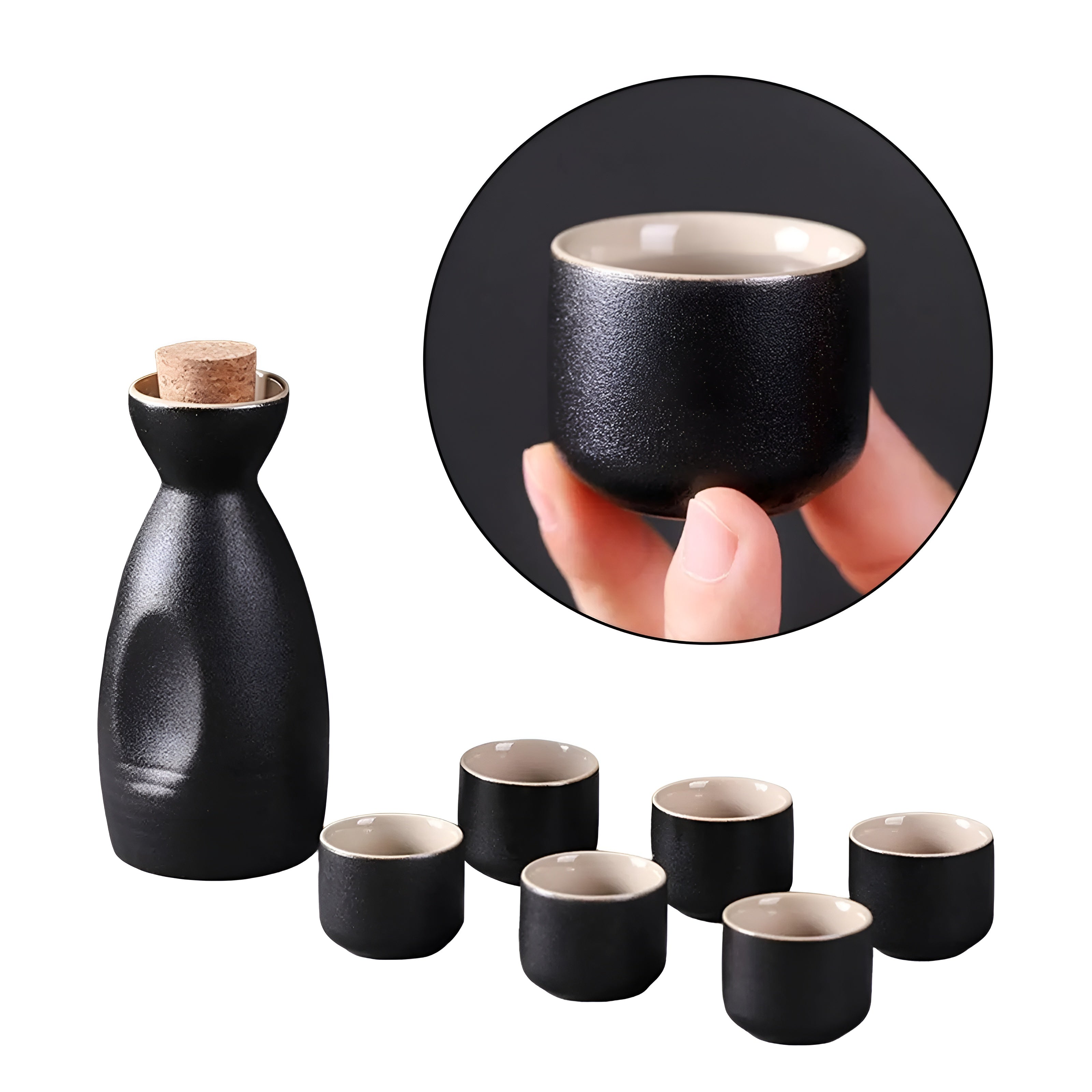 Vintage Sake-Set aus Keramik – Traditionell & Nachhaltig | Perfekt als Geschenk & Deko für Zuhause