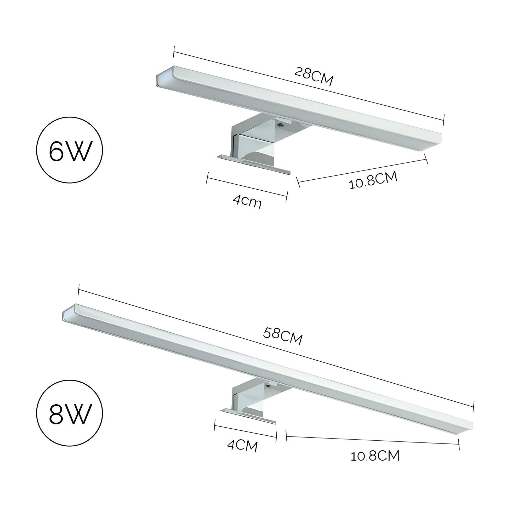 LED Spiegelleuchte – Helles 6000K Licht | Wasserdicht für Bad & SchminktischSchminken