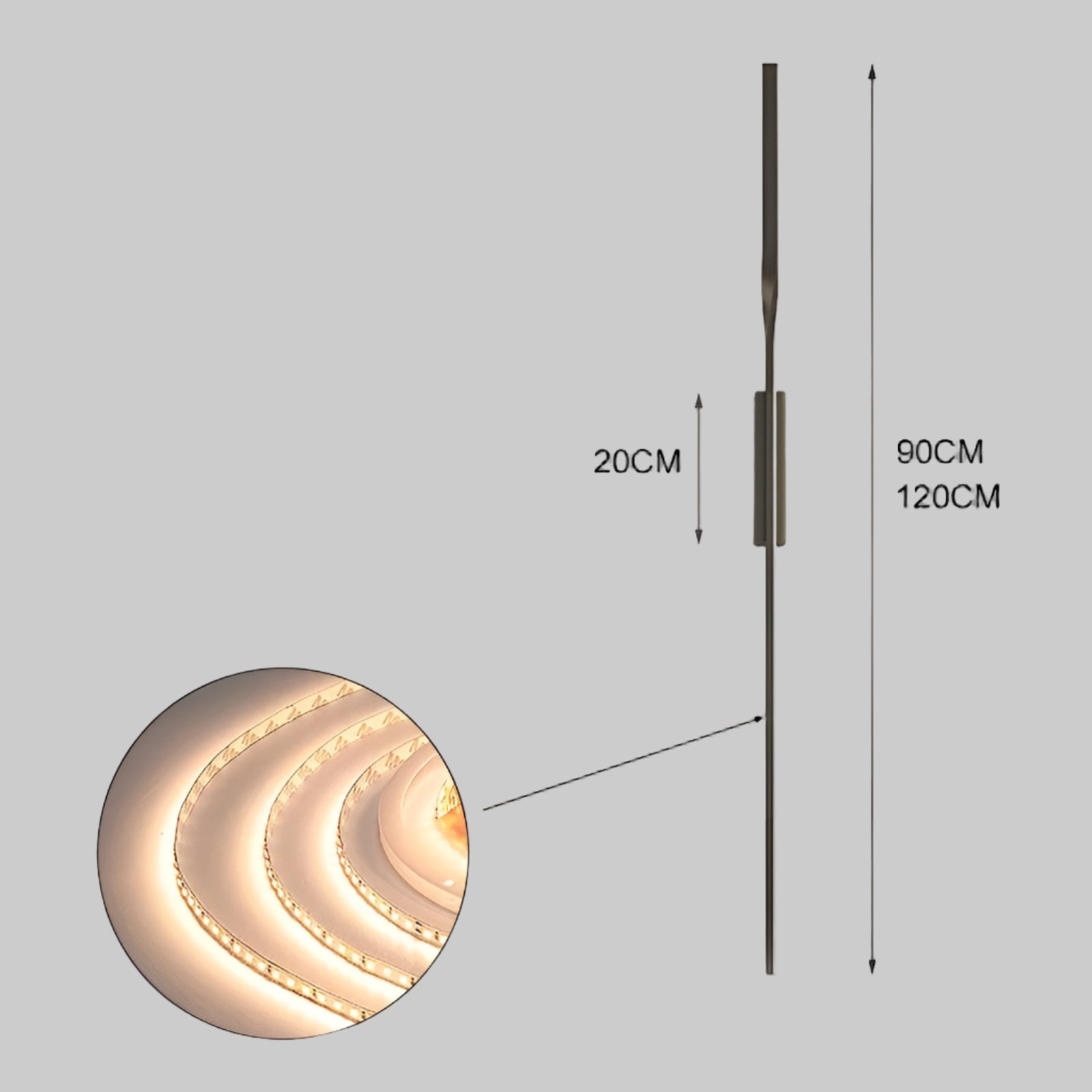 Schmale LED-Wandlampe – Modernes Langdesign | Perfekt für Schlafzimmer, Flur & Wohnzimmer