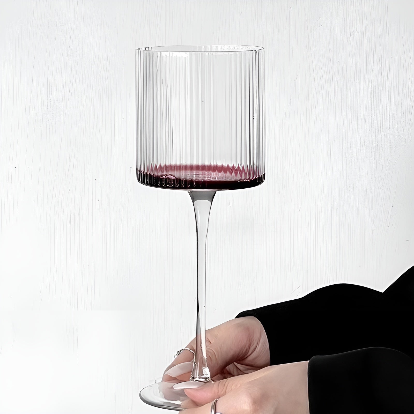 4er-Set Champagnergläser – Elegantes geriffeltes Glas | Stilvoll für Sekt & besondere Anlässe - 4 Stück - Champagnerglas
