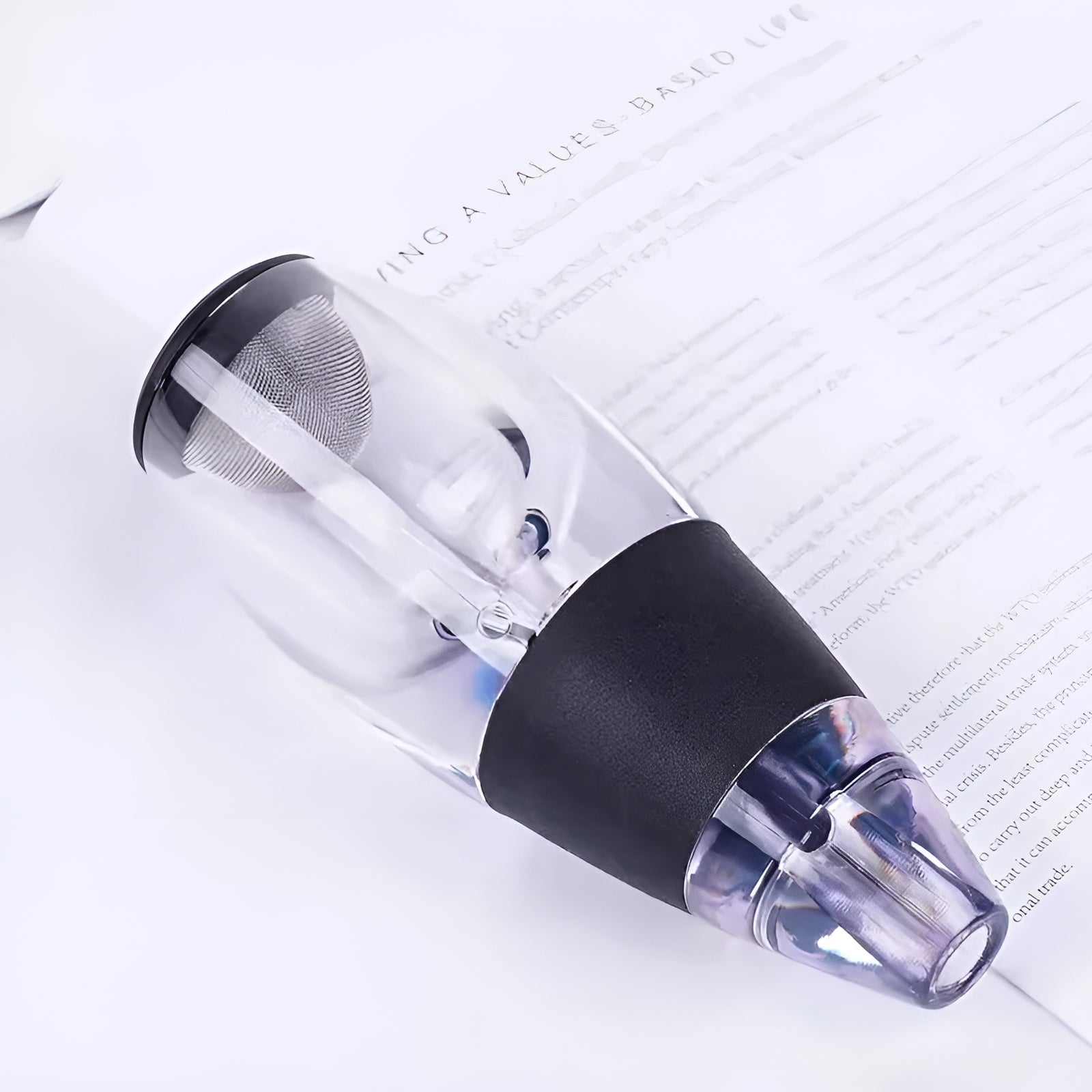 Weindekanter mit Filter – Professioneller Ausgießer für Rotwein | Schneller Belüfter für Zuhause & Bar