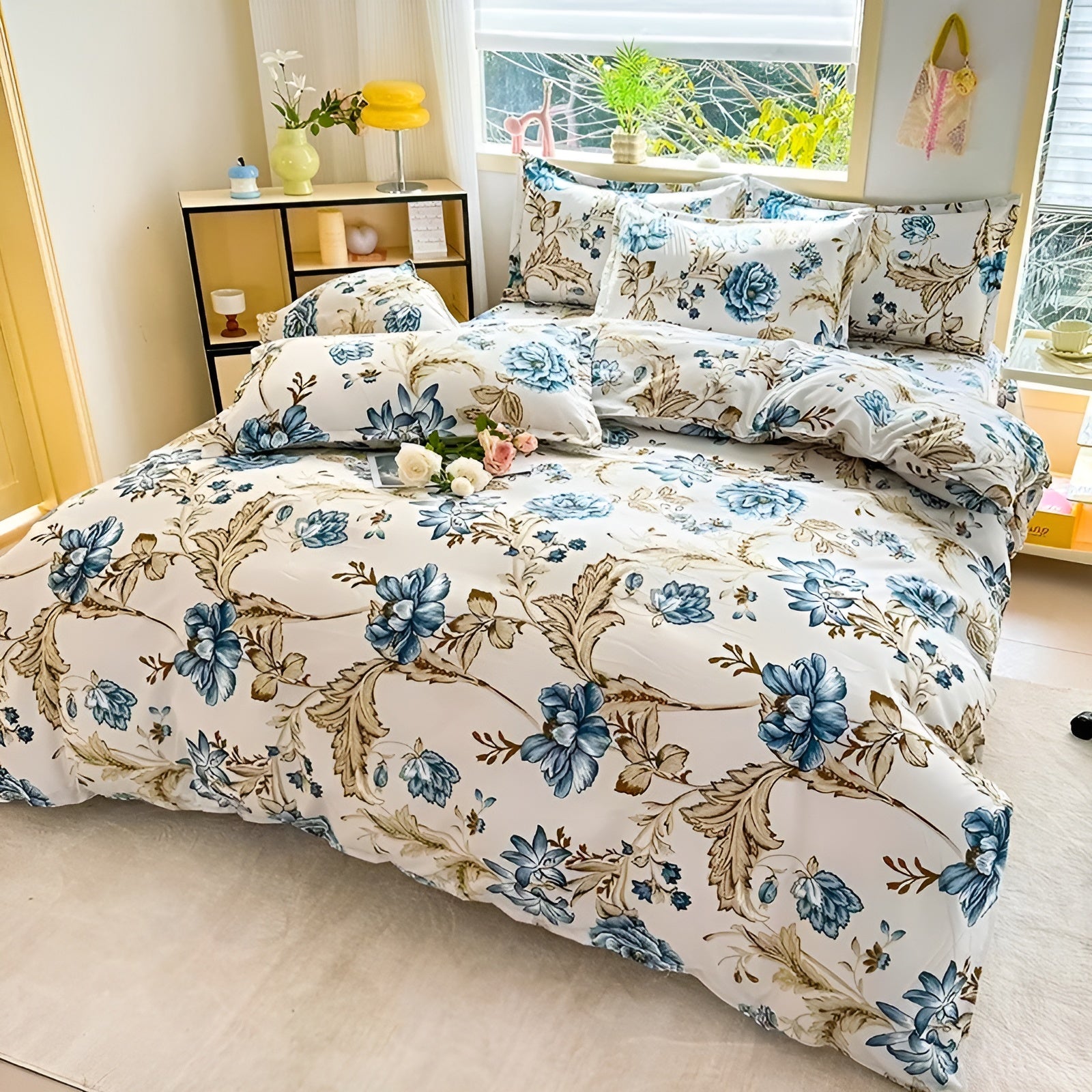 Bettwäsche-Set mit Muster – 3-teilig (1 Bettbezug + 2 Kissenbezüge) | Ideal für Schlafzimmer & Hotel