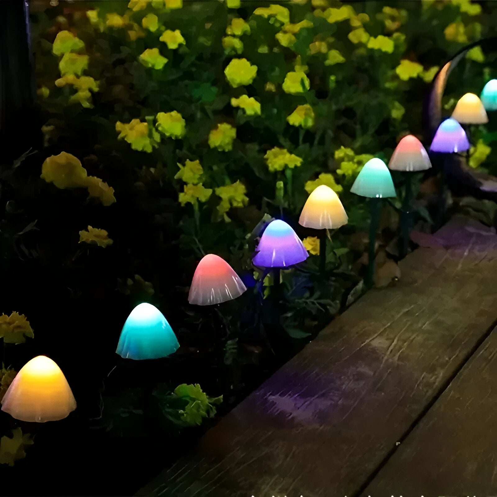 BrightPath Light - 10-Teilige Wasserdichte Solar-LED-Pilzleuchte