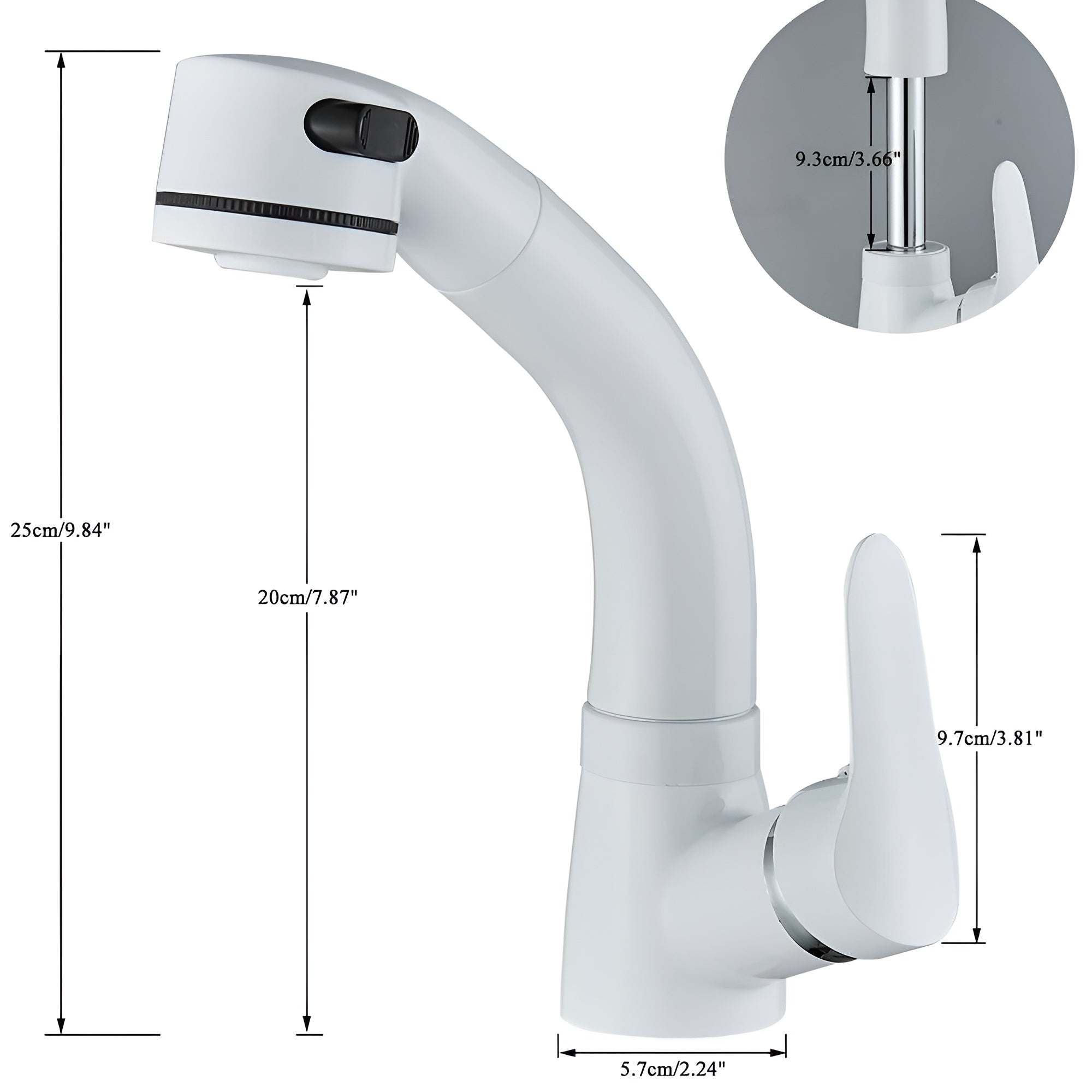 Ausziehbarer Wasserhahn – Flexibel und Elegant | Verstellbarer Küchen- oder Badarmatur