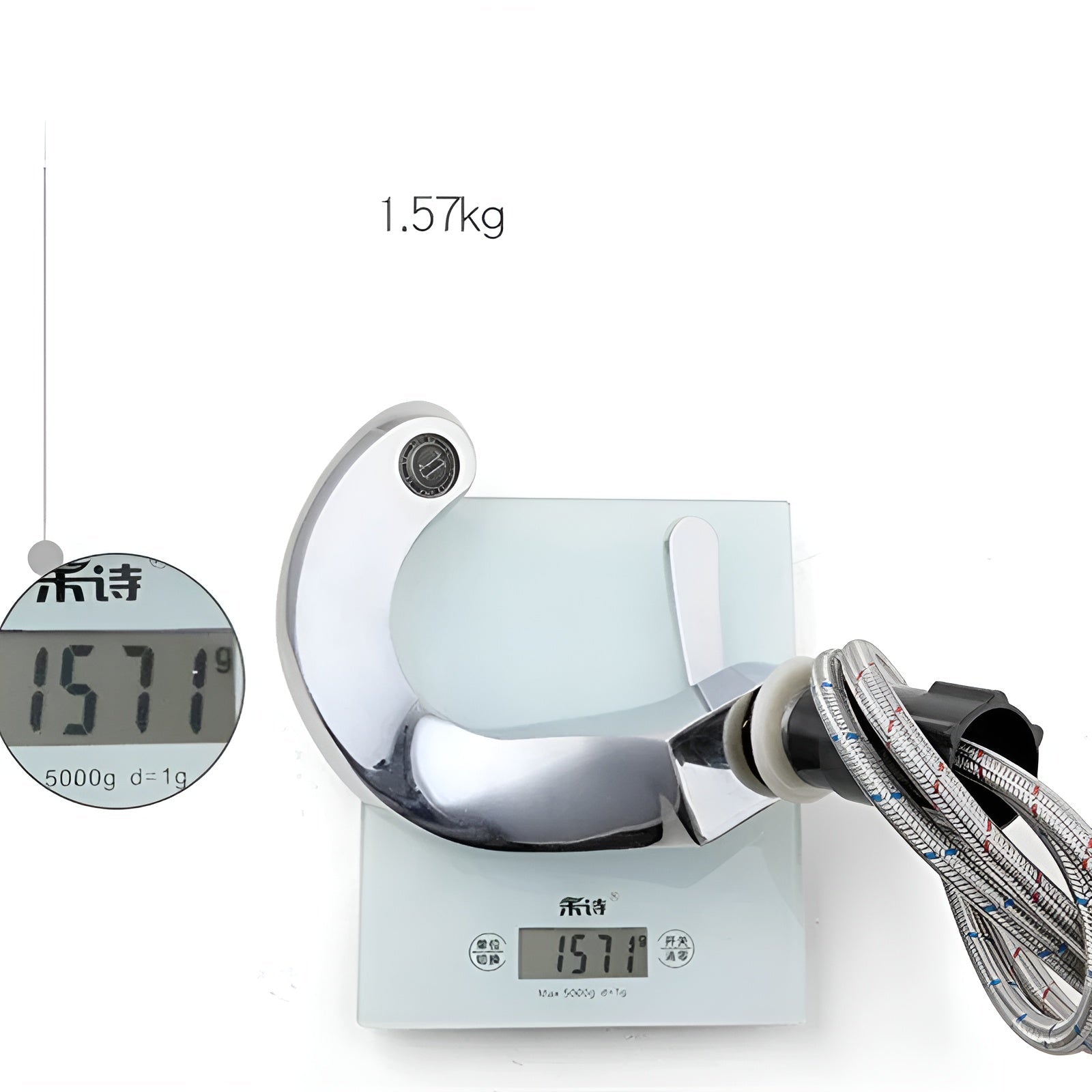 Waschbeckenarmatur mit Wasserfall – Modern und Elegant | Chrom Messing Mischbatterie für Bad Warm- und Kaltwasser