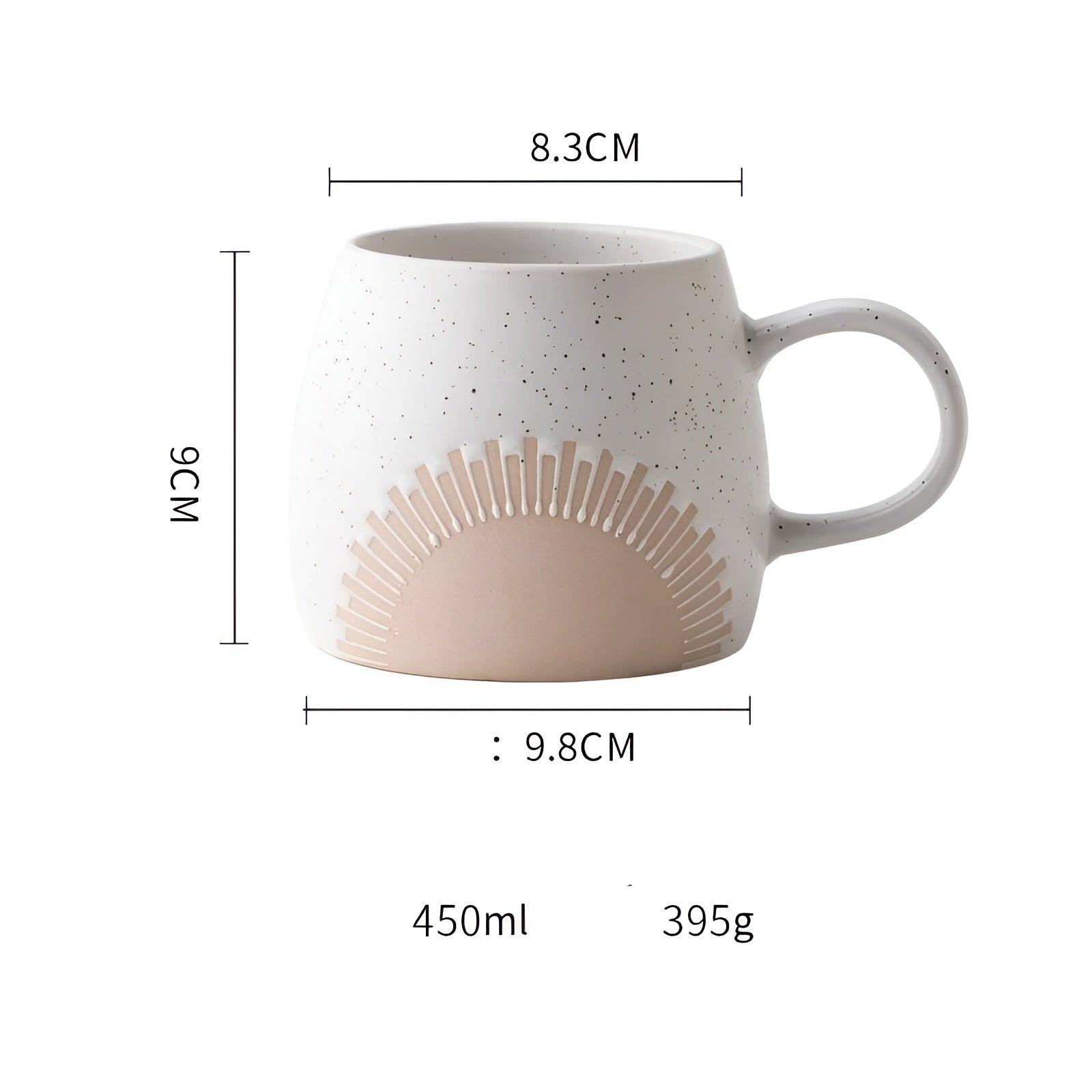 Keramik Kaffeetasse – Japanisches Vintage-Design | Große Teetasse für Zuhause & Büro