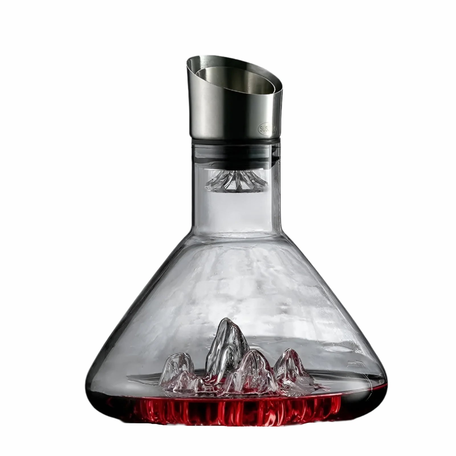Kristall-Whisky-Wein Dekanter – Handgefertigt und bleifrei | 1500 ml Karaffe für Bar und Zuhause