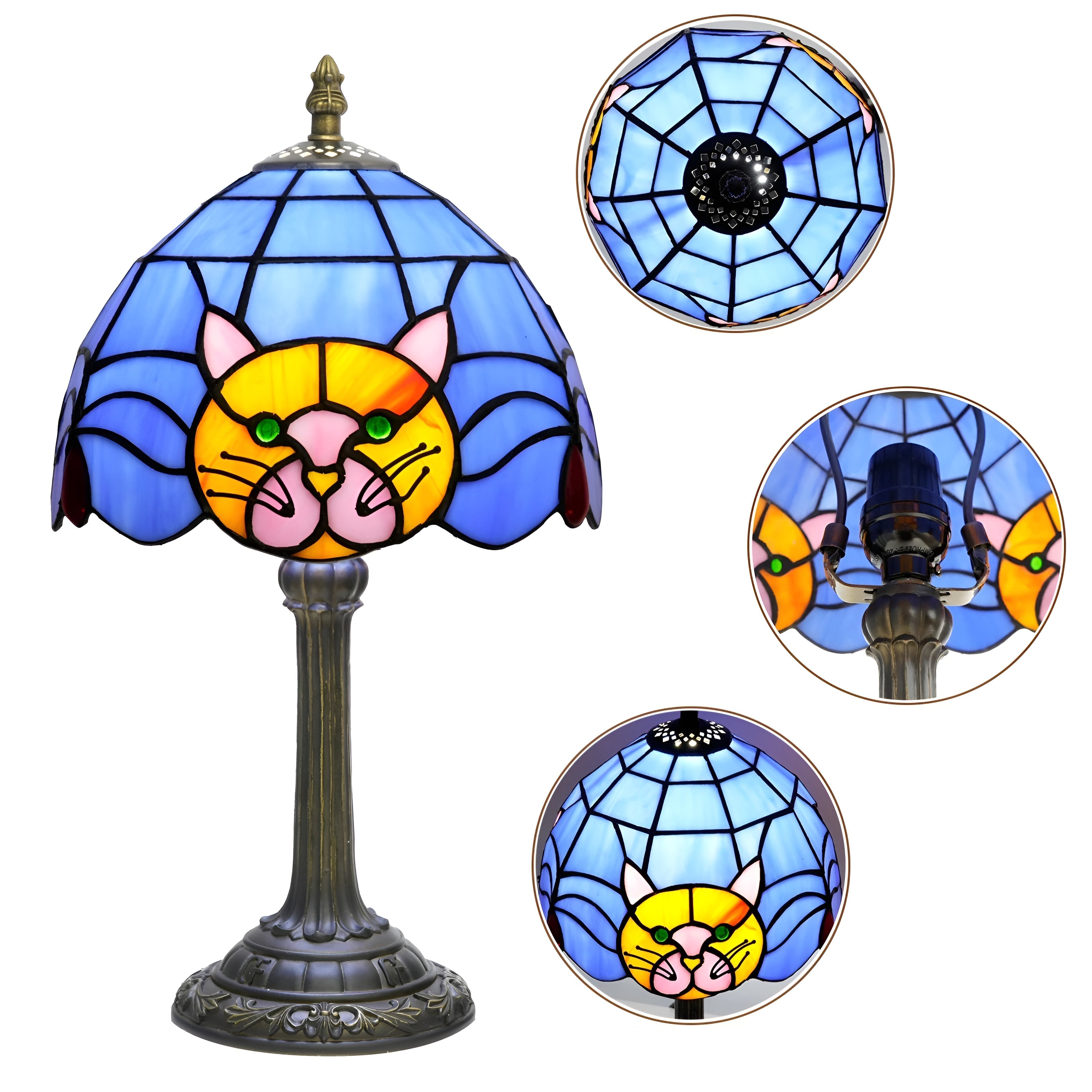 Tischlampe Katze – Niedrige & Dekorative Leuchte | Perfekt für Kinderzimmer, Nachttisch & Schreibtisch