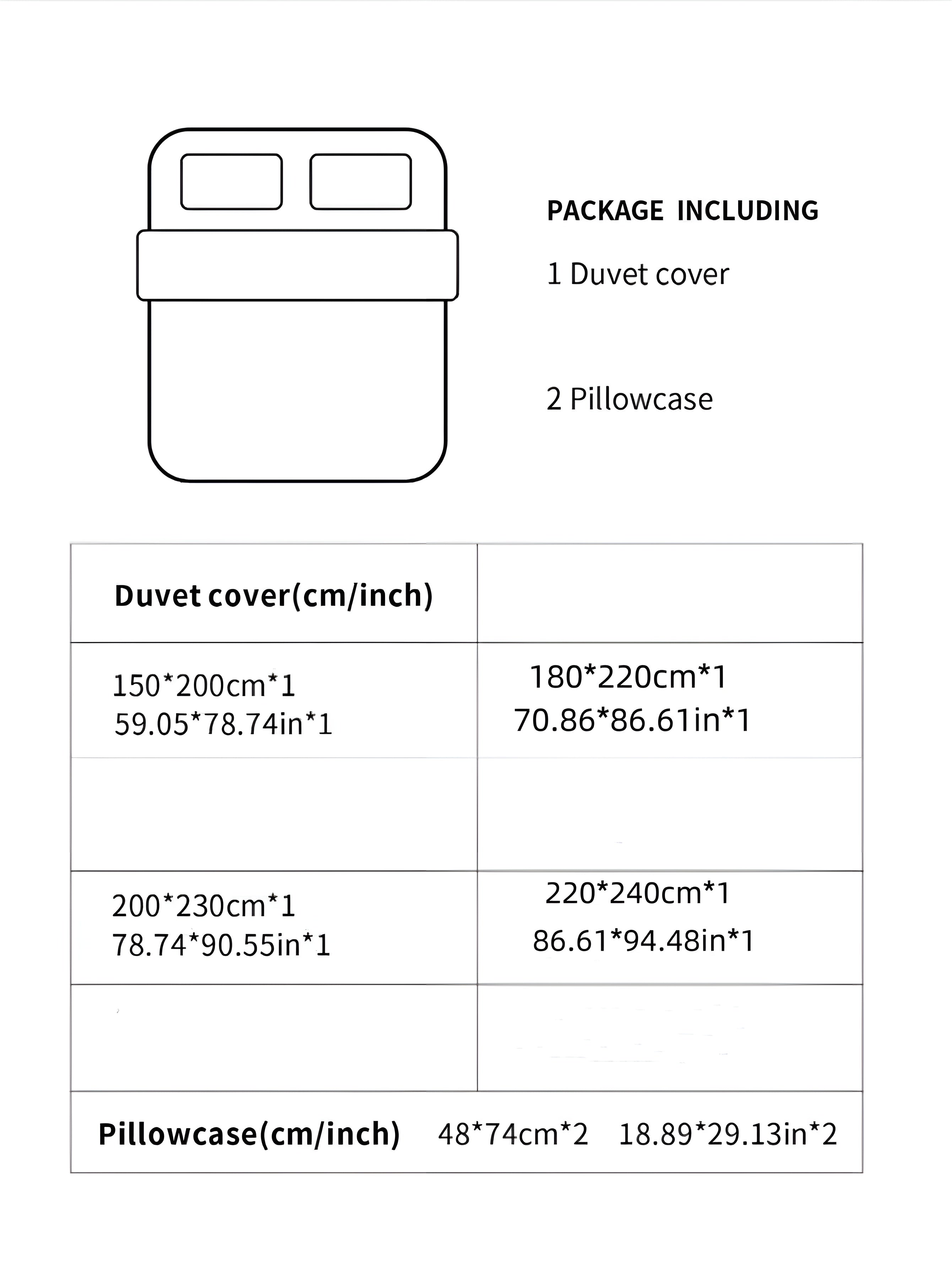 Bettwäsche-Set mit Muster – 3-teilig (1 Bettbezug + 2 Kissenbezüge) | Ideal für Schlafzimmer & Hotel