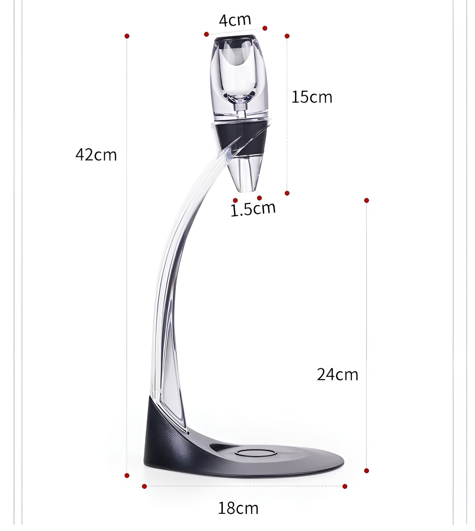 Weindekanter mit Filter – Professioneller Ausgießer für Rotwein | Schneller Belüfter für Zuhause & Bar