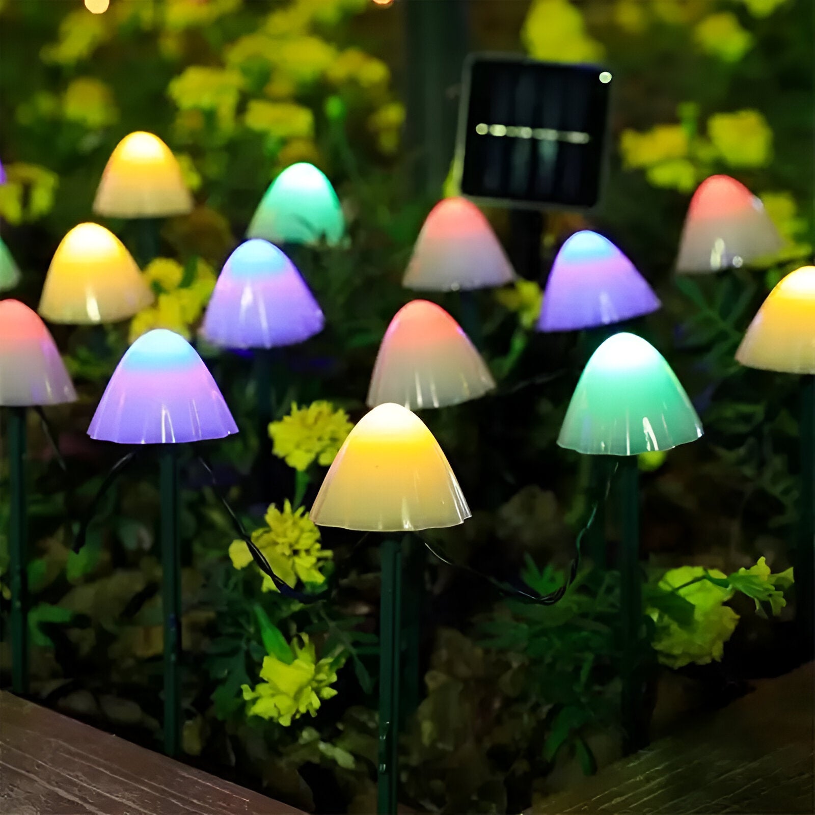 BrightPath Light - 10-Teilige Wasserdichte Solar-LED-Pilzleuchte