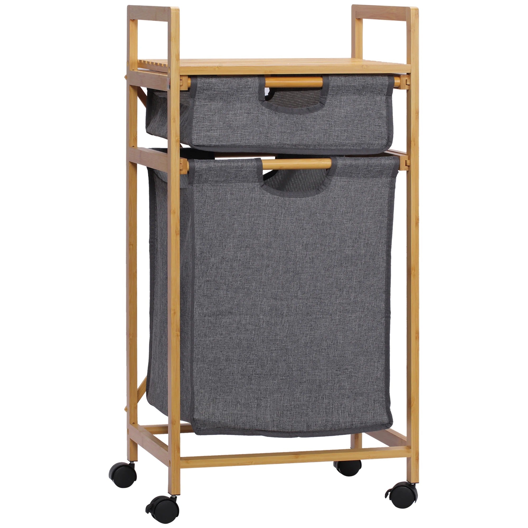 BambooEase Korb – Abnehmbarer Bambus-Wäschekorb