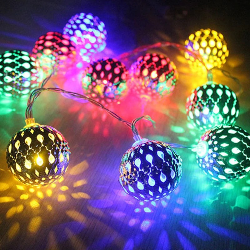 Solar-Lichterkette im marokkanischen Stil – Wasserdicht & Dekorativ für Garten und Balkon