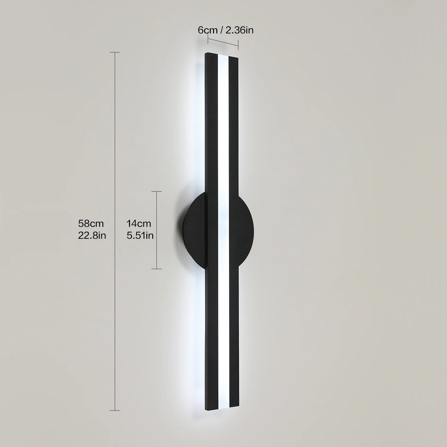 LED-Wandlampe im Minimalistischen Design – 18W Leuchte in Neutralweiß | Perfekt für Wohnzimmer und Schlafzimmer