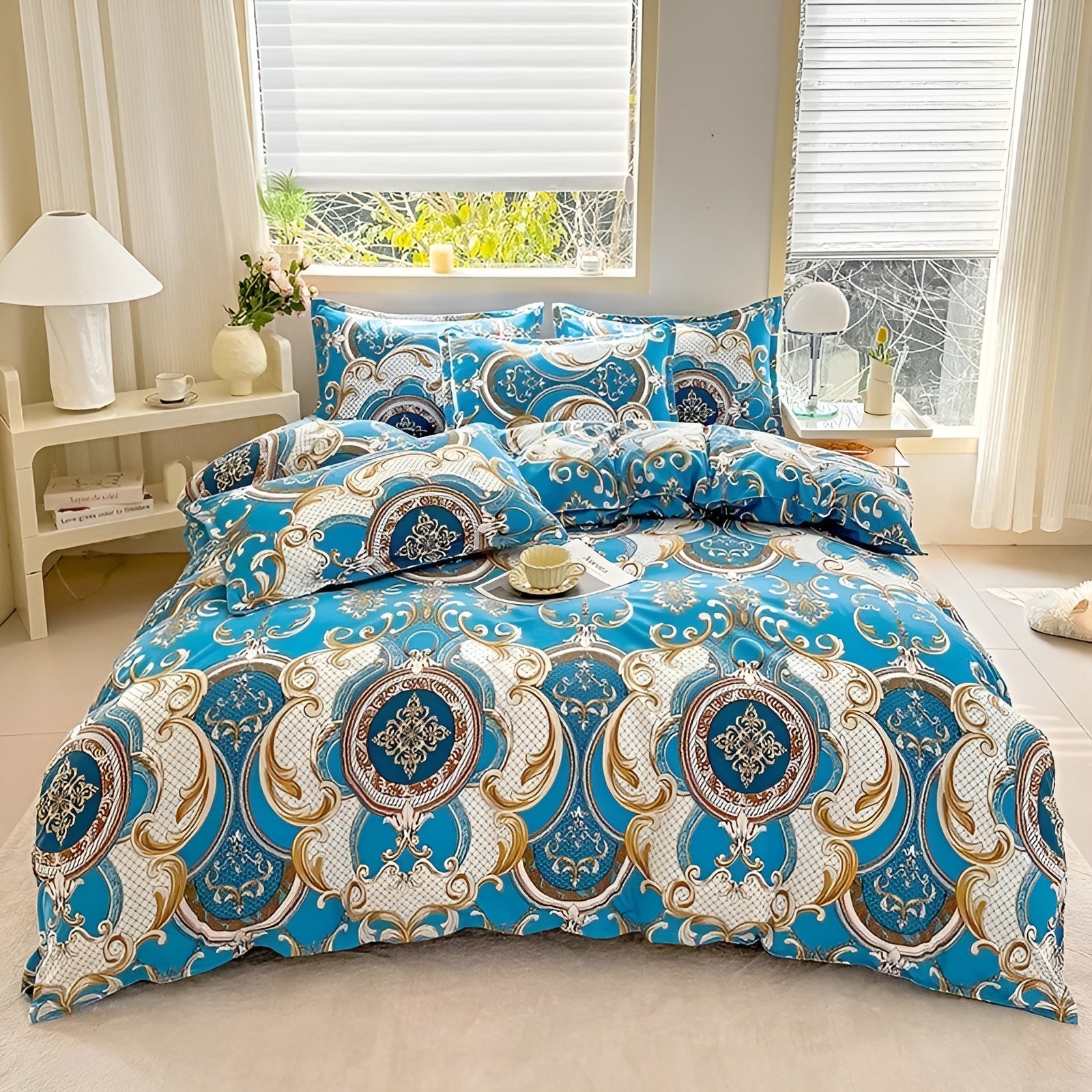 Bettwäsche-Set mit Muster – 3-teilig (1 Bettbezug + 2 Kissenbezüge) | Ideal für Schlafzimmer & Hotel