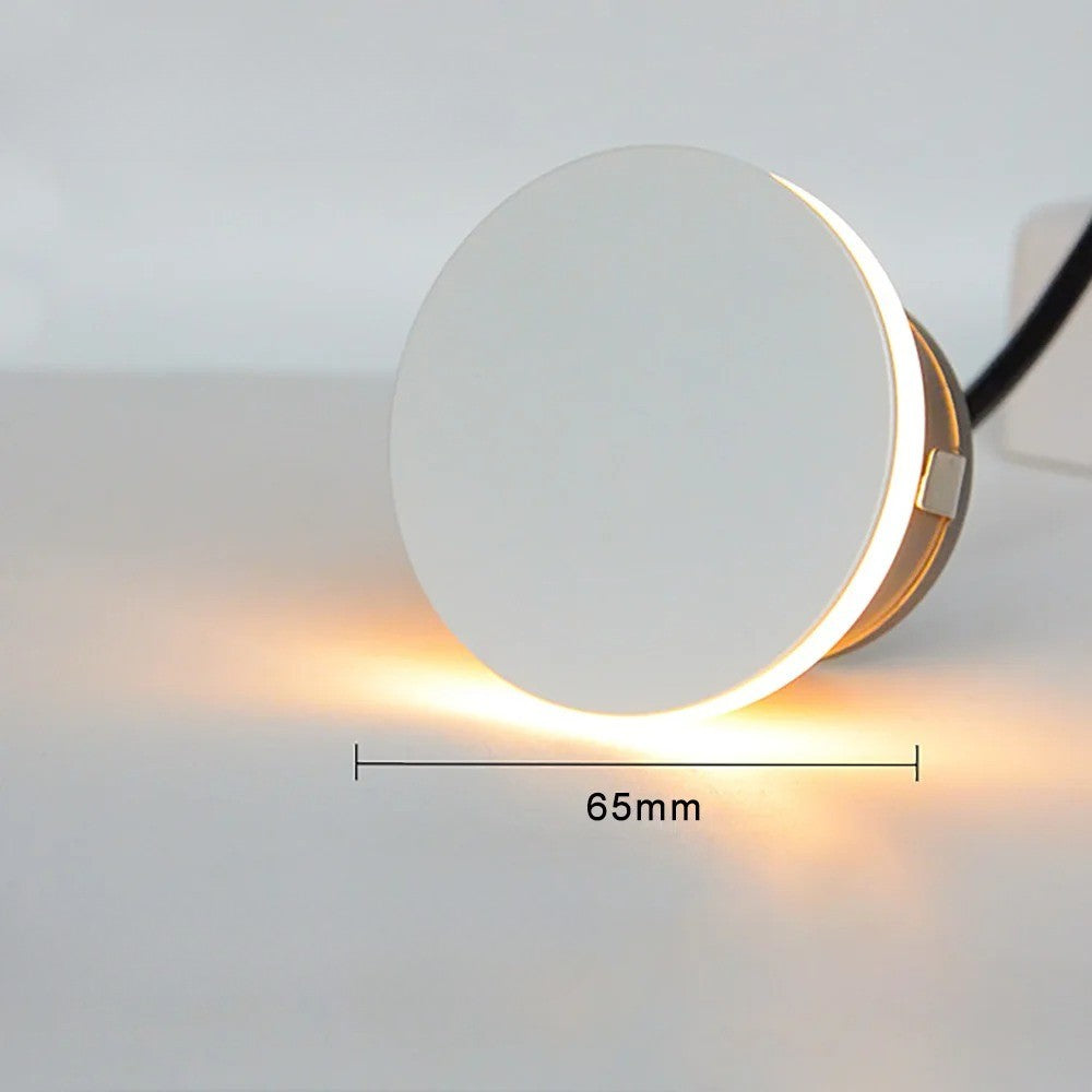 Runde LED-Stufenleuchte – Wasserdicht & Einbaubar | Für Innen- und Außenbereich