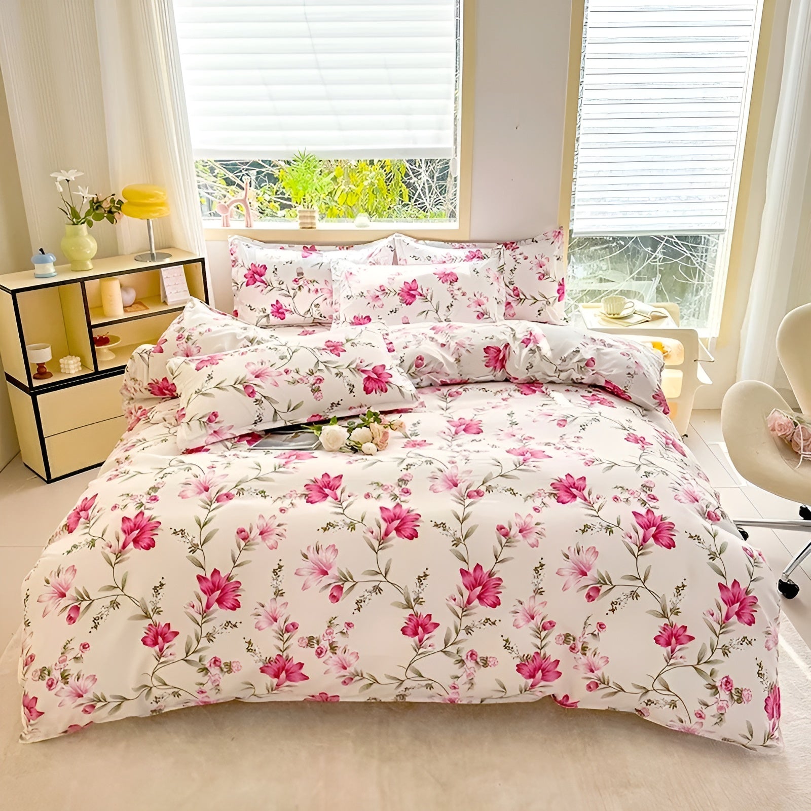 Bettwäsche-Set mit Muster – 3-teilig (1 Bettbezug + 2 Kissenbezüge) | Ideal für Schlafzimmer & Hotel
