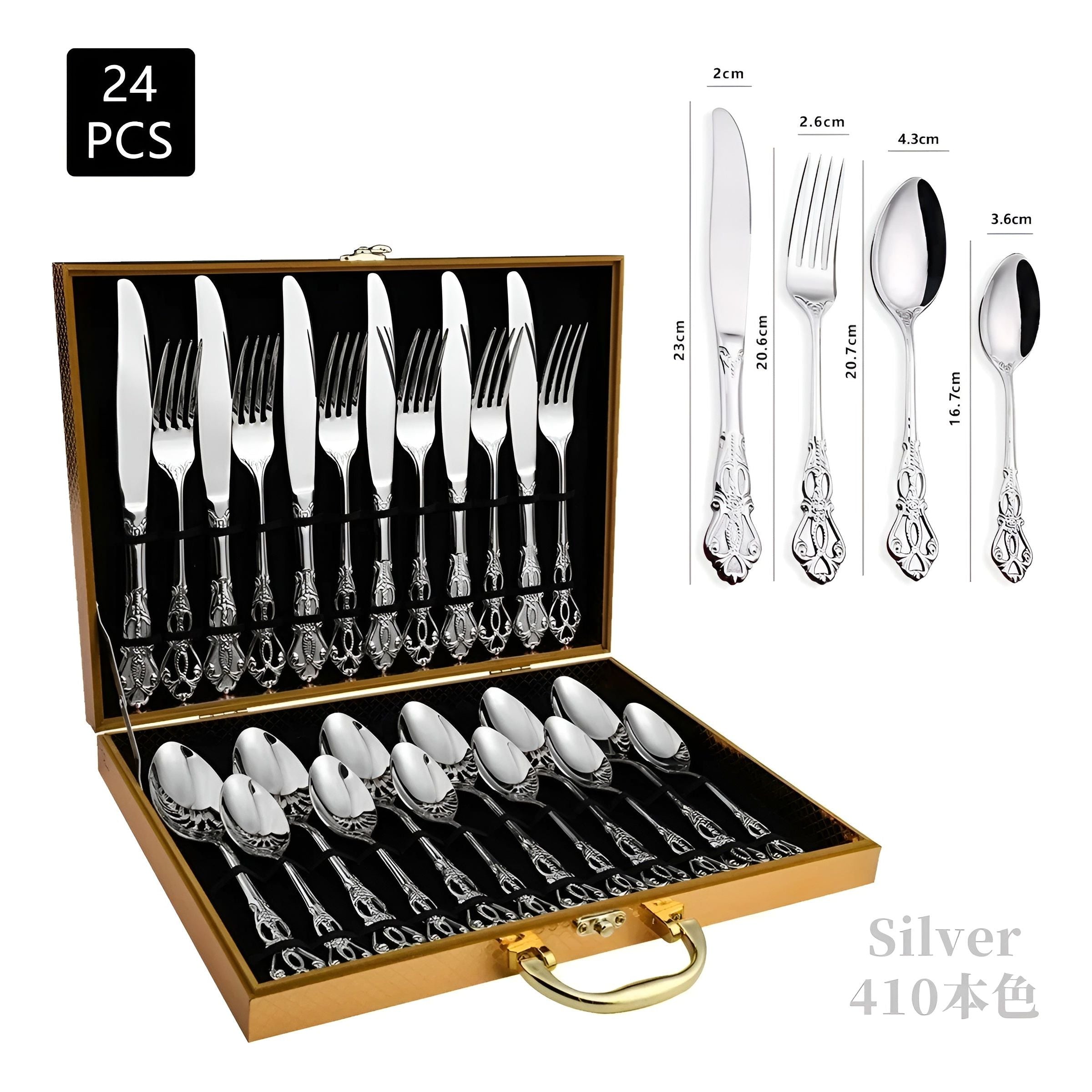 LuxeDining Cutlery Set - Edelstahl Spülmaschinenfeste Besteck Set Elegare