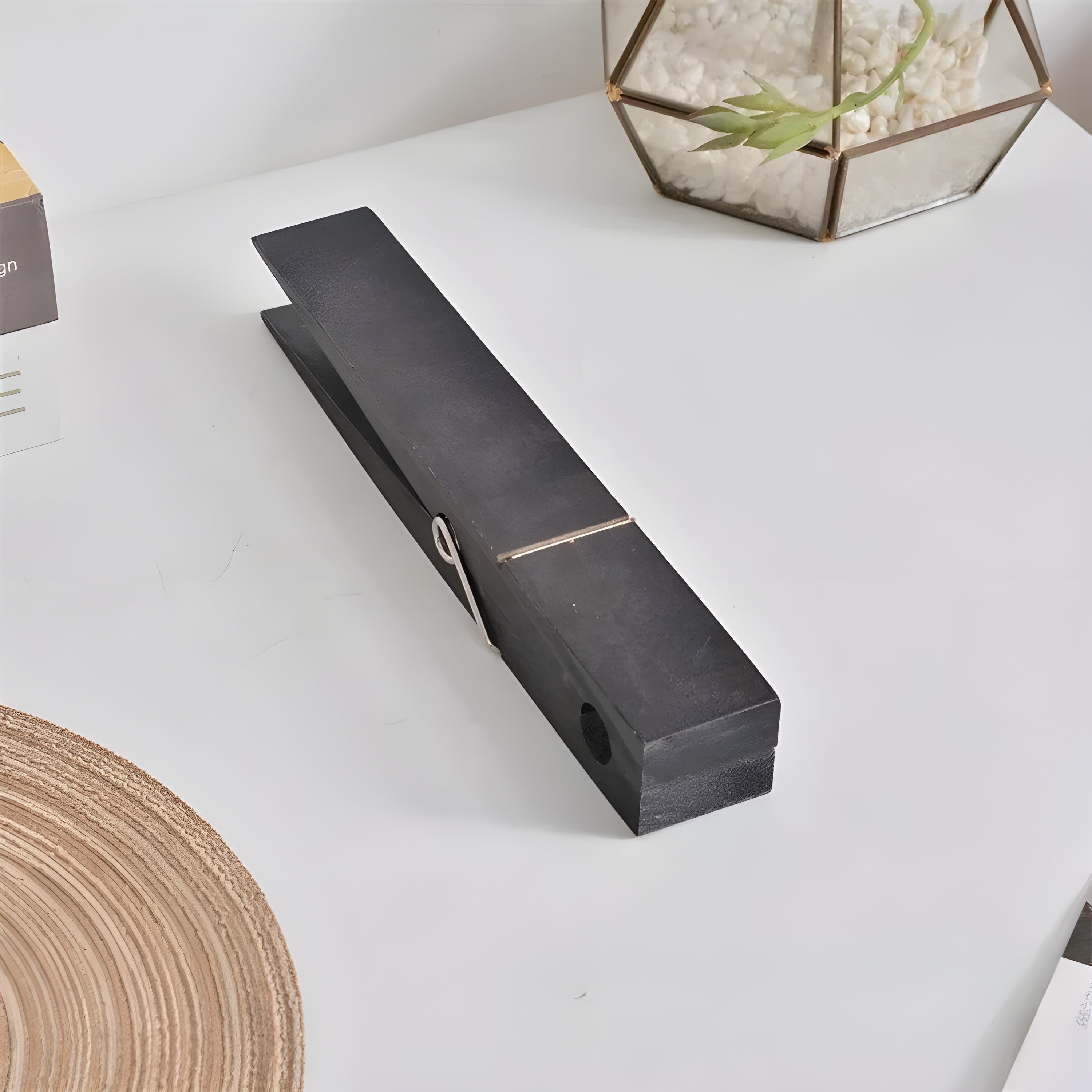 PineGrip Handtuchhalter - Eleganter Badezimmer Handtuchklammer aus Holz