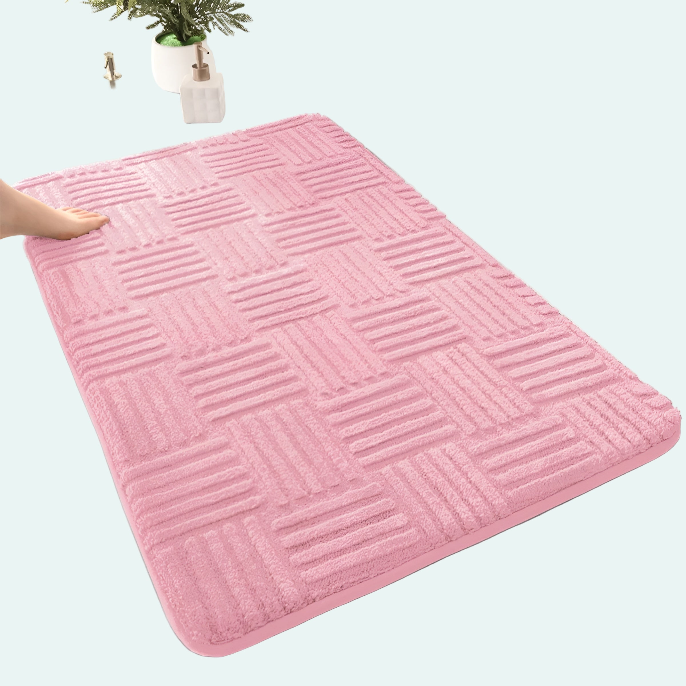 Weiche Badematte – Rutschfest und Saugfähig | Perfekt für Bad, Schlafzimmer & Eingang