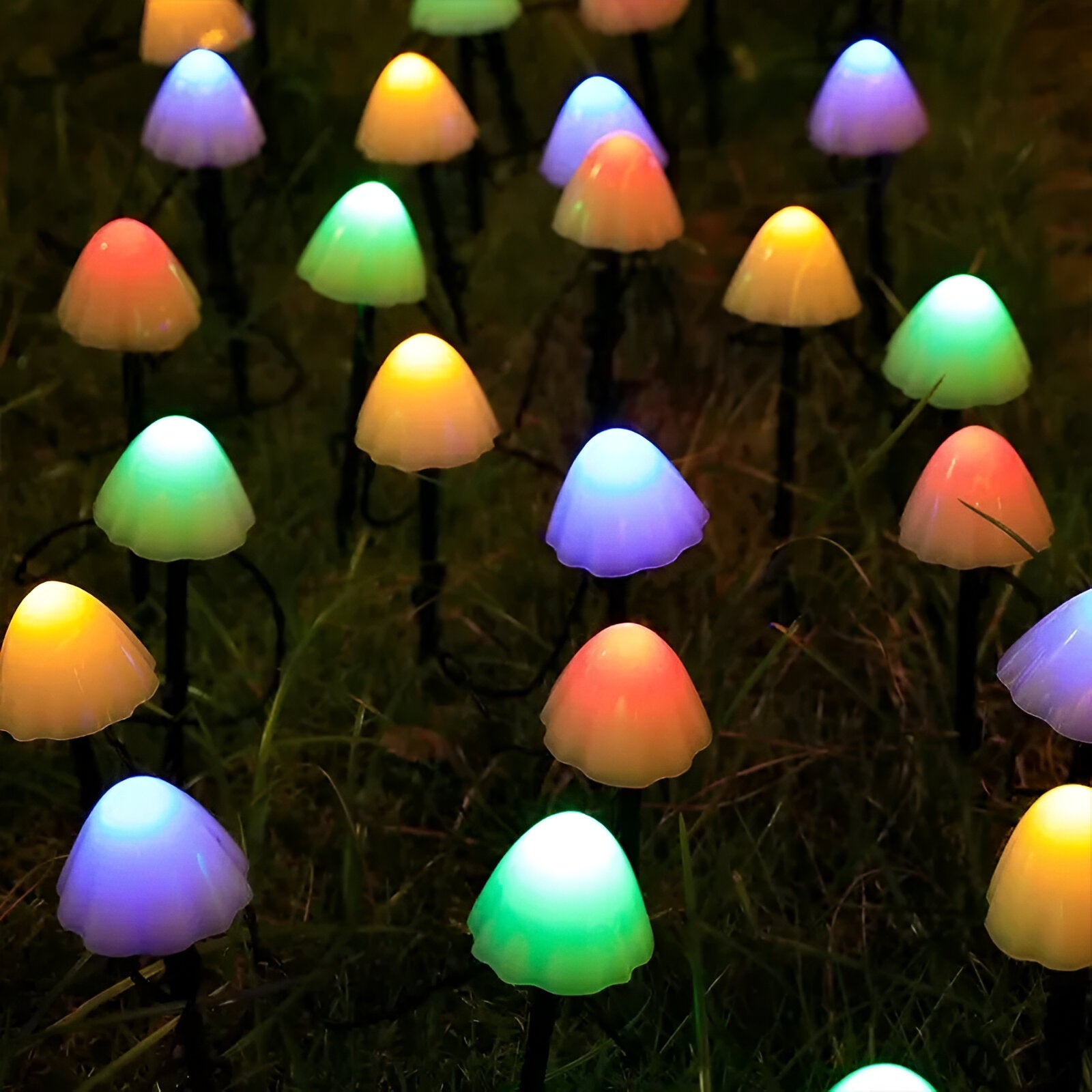 BrightPath Light - 10-Teilige Wasserdichte Solar-LED-Pilzleuchte