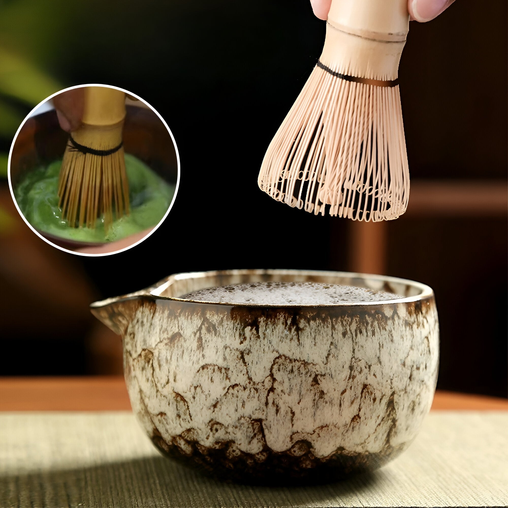Matcha-Teeset – 6-teiliges Zubehör für die traditionelle Zubereitung | Hochwertig und Authentisch - Matcha-Set