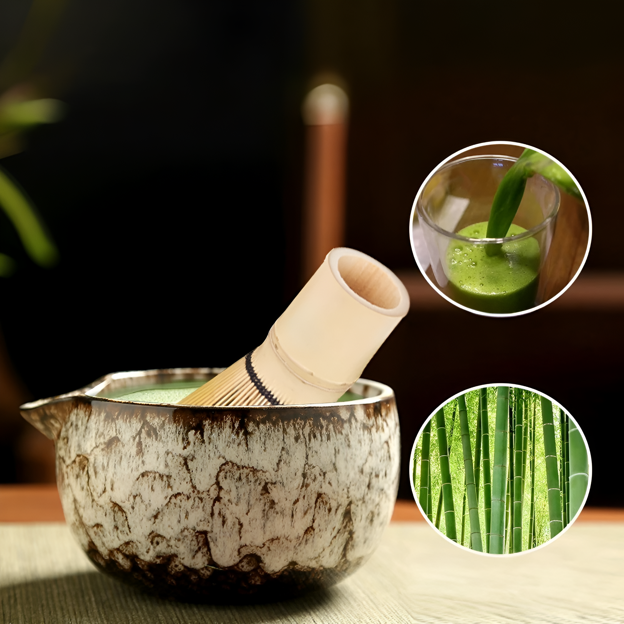 Matcha-Teeset – 6-teiliges Zubehör für die traditionelle Zubereitung | Hochwertig und Authentisch - Matcha-Set