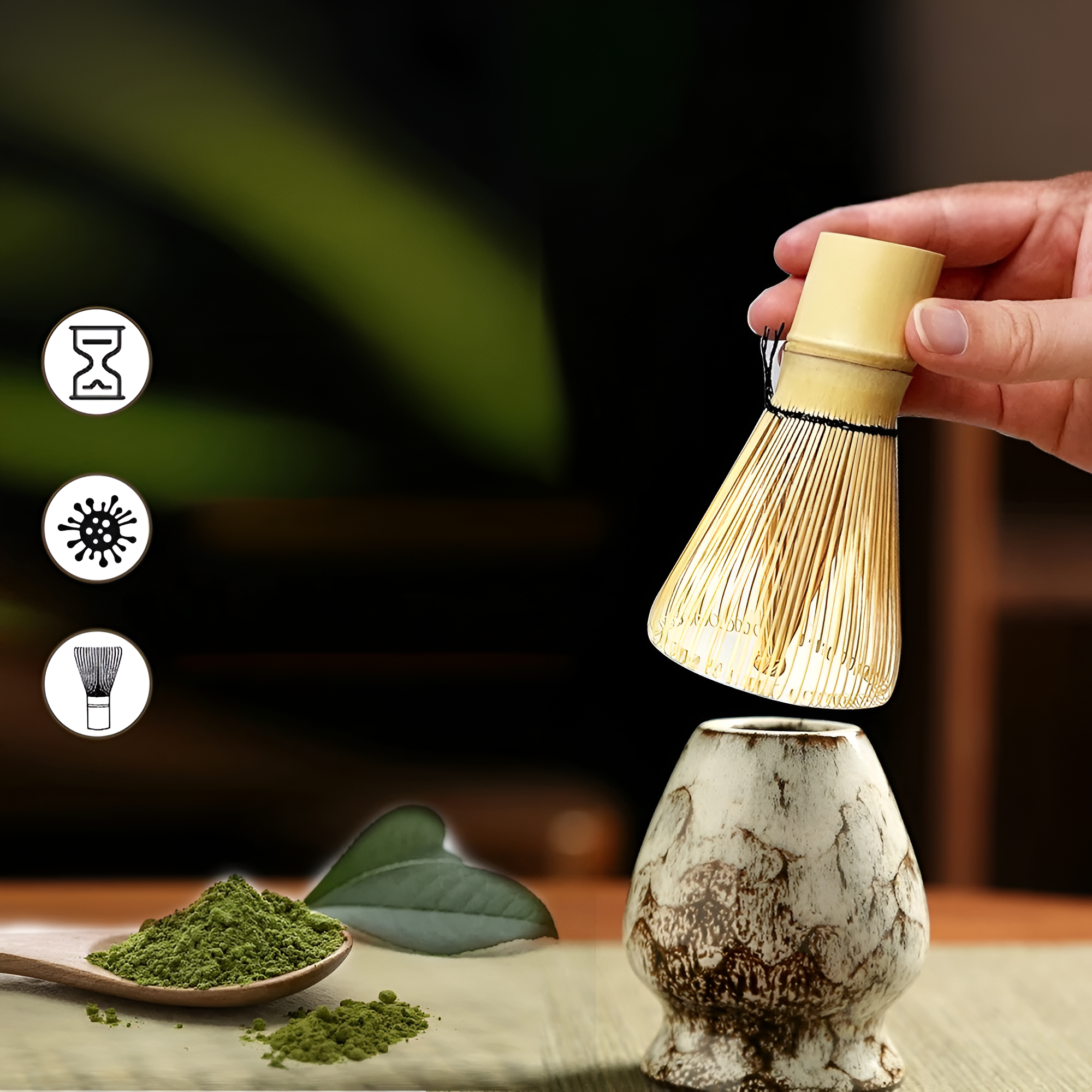 Matcha-Teeset – 6-teiliges Zubehör für die traditionelle Zubereitung | Hochwertig und Authentisch - Matcha-Set