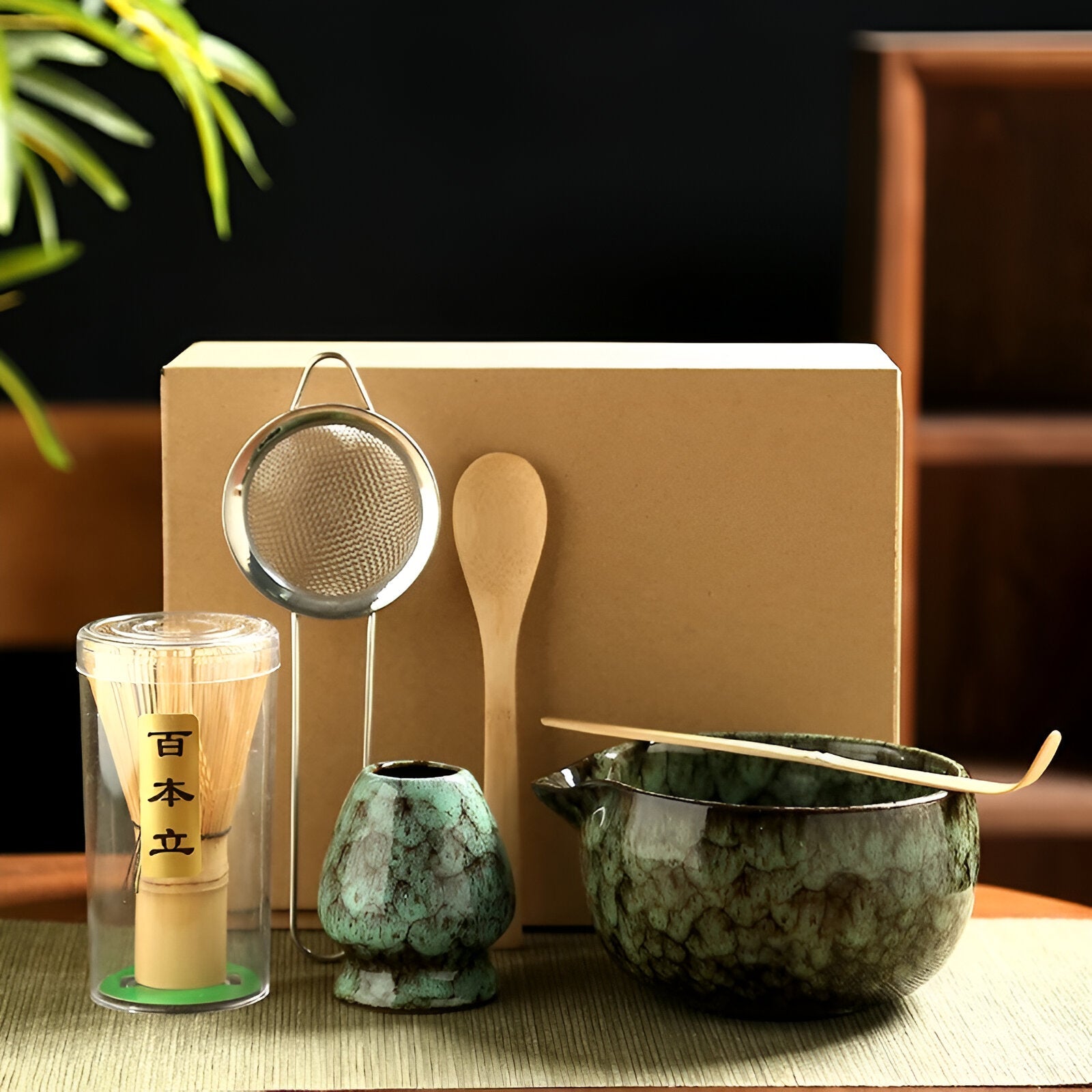 Matcha-Teeset – 6-teiliges Zubehör für die traditionelle Zubereitung | Hochwertig und Authentisch - Cyan - Matcha-Set