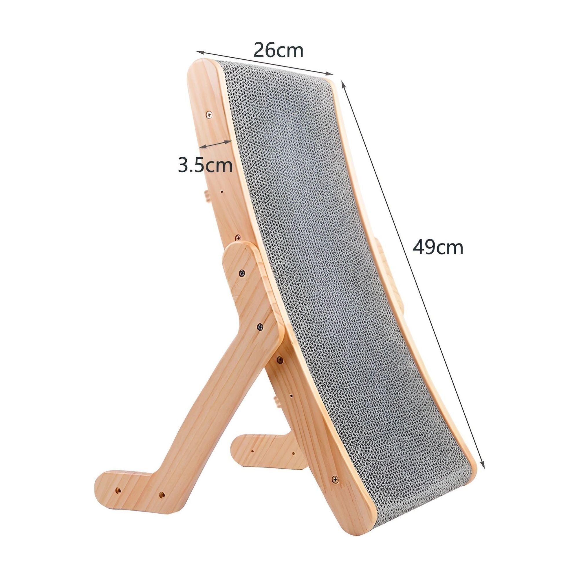 PurrPlay Board - Multifunktionales Abnehmbares Katzenkratzbrett aus Holz - Elegare