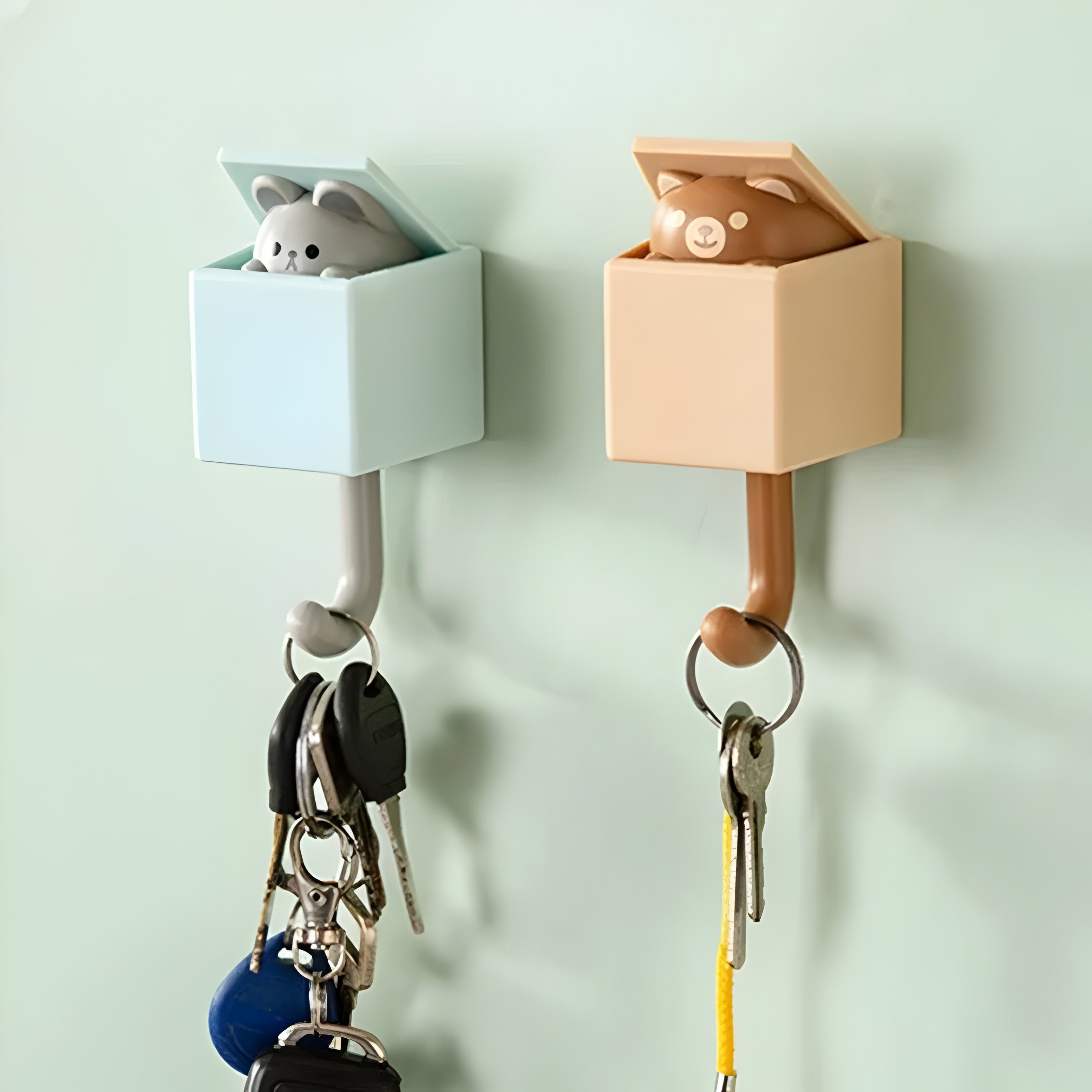 MeowGrip Haken – Selbstklebende Tier-Wandhaken für Schlüssel - Wandhaken