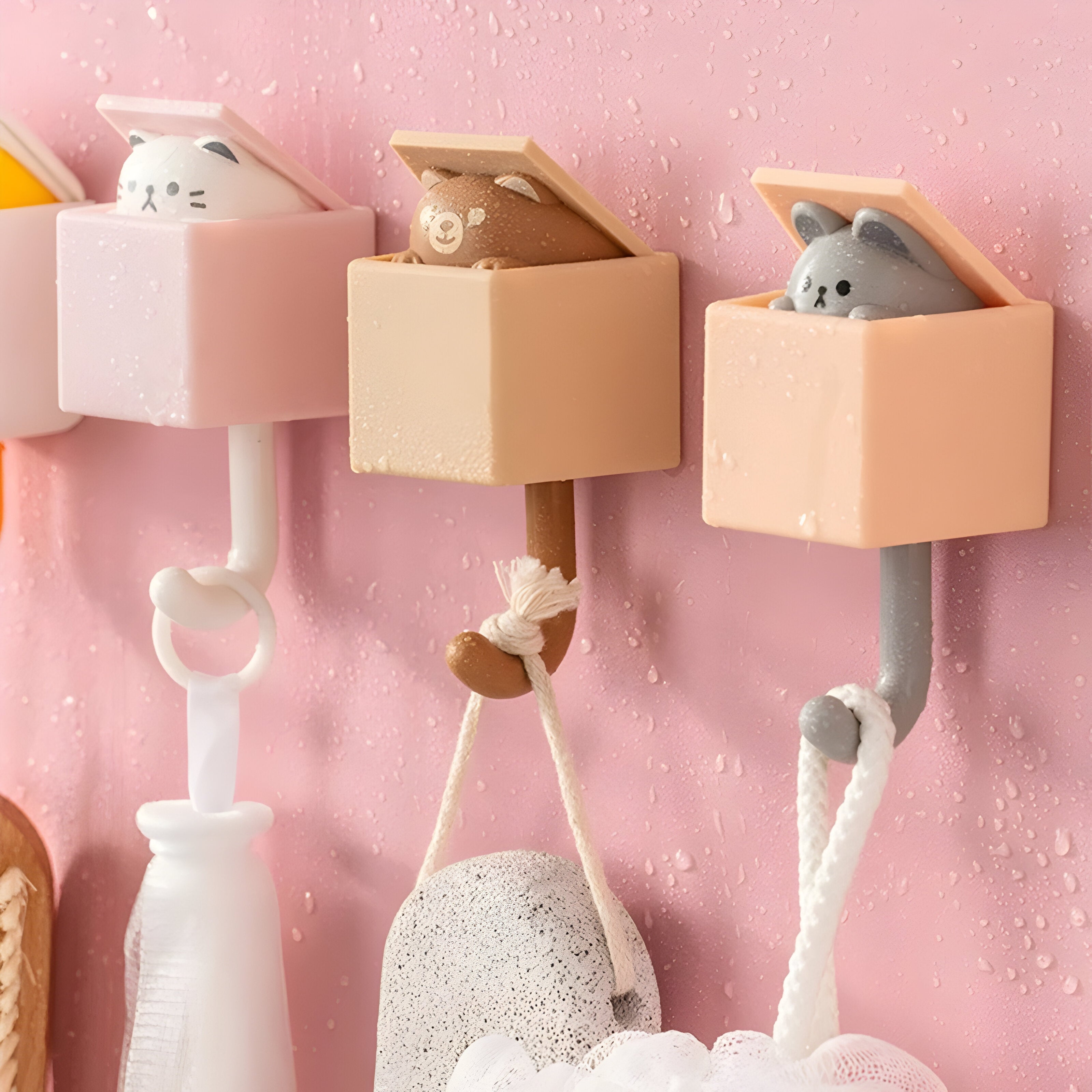 MeowGrip Haken – Selbstklebende Tier-Wandhaken für Schlüssel - Wandhaken