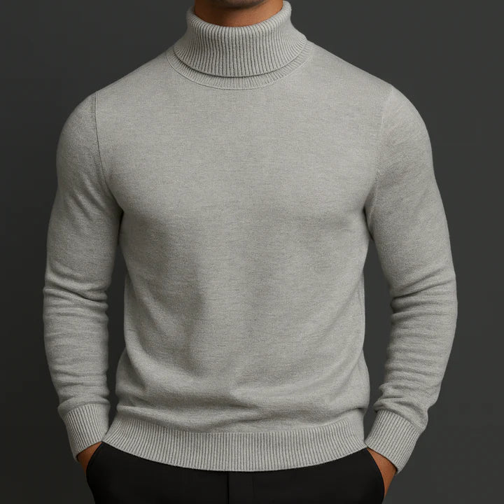 Merino Rollkragenpullover Herren – warm weich und elegant - Grau / XS - Bekleidung – Pullover & Strickwaren