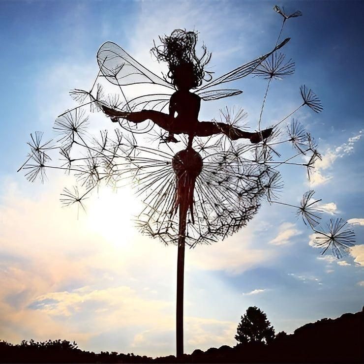 Metall-Pusteblume –Dekorative Filigrane Feen-Deko für Garten - Wohnzubehör