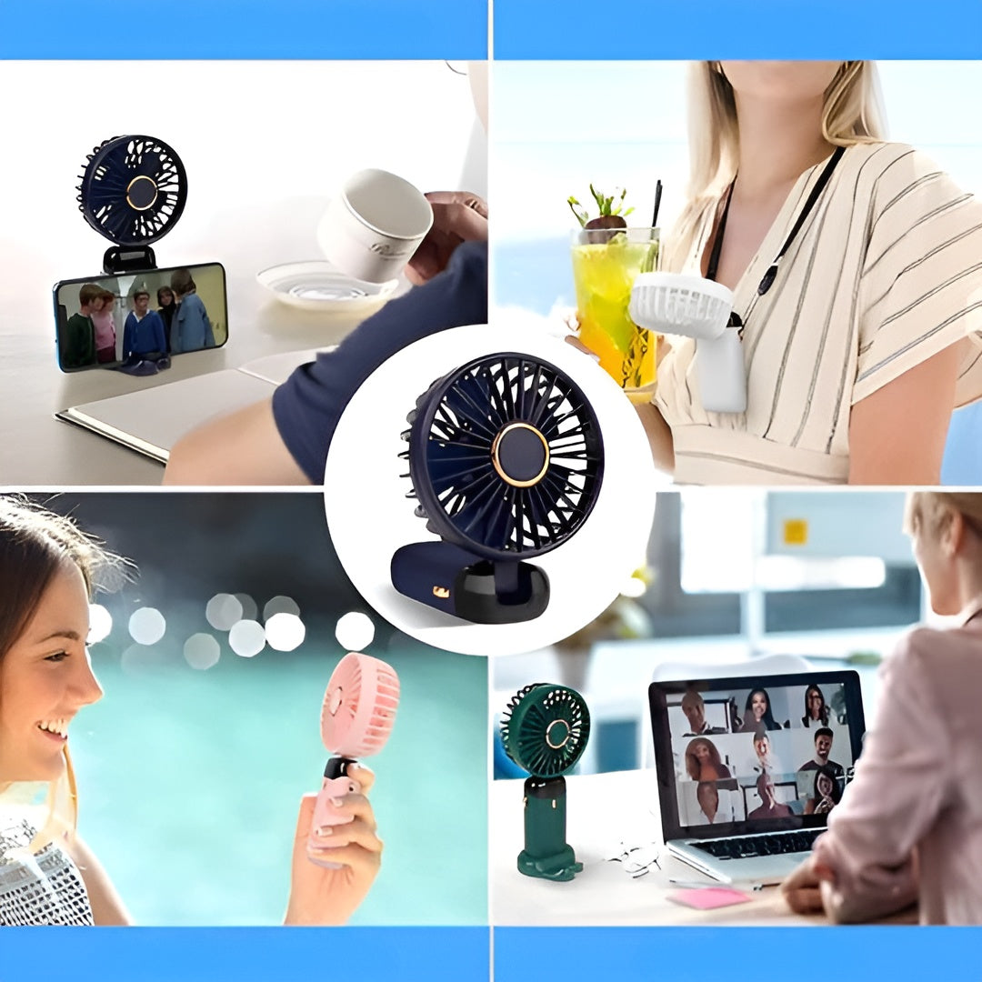 Mini-Handventilator– Wiederaufladbar & Leistungsstarke Kühlung - Handventilator